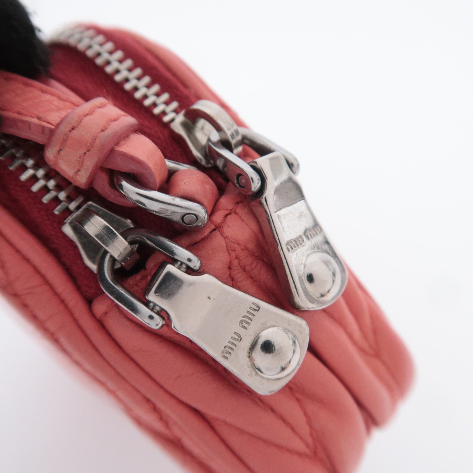 MIU MIU Matelasse Leather Small Handbag Pink