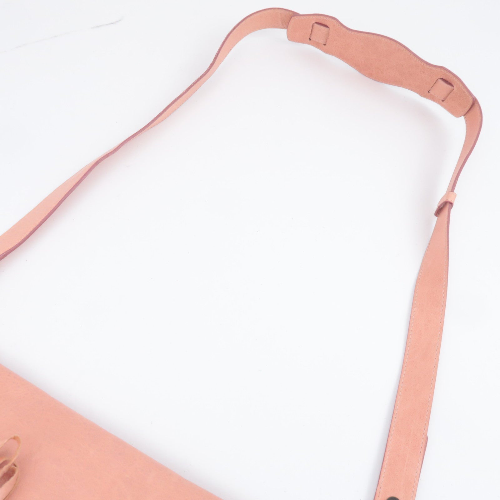 BALENCIAGA The Folk Leather Shoulder Bag Pink 246432