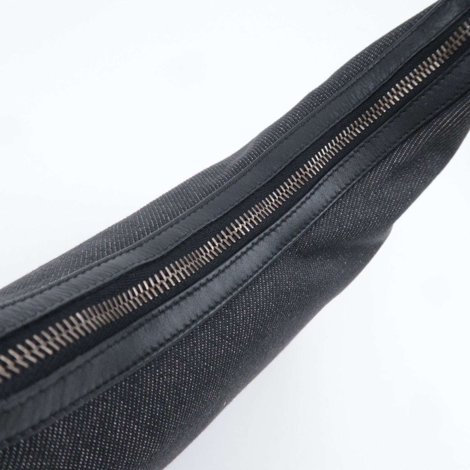 GUCCI Sherry Denim Shoulder Bag Black 01233