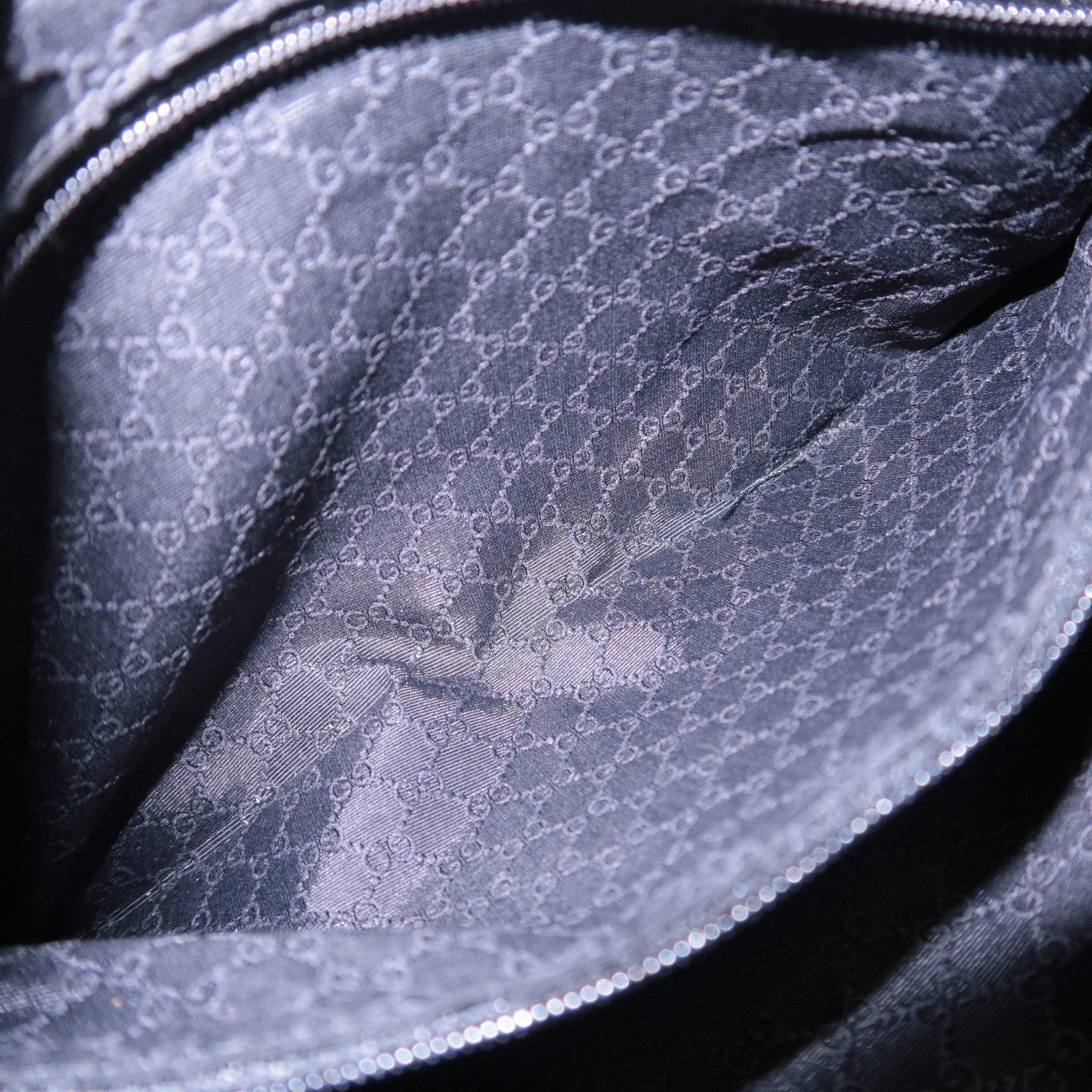GUCCI Sherry Denim Shoulder Bag Black 01233