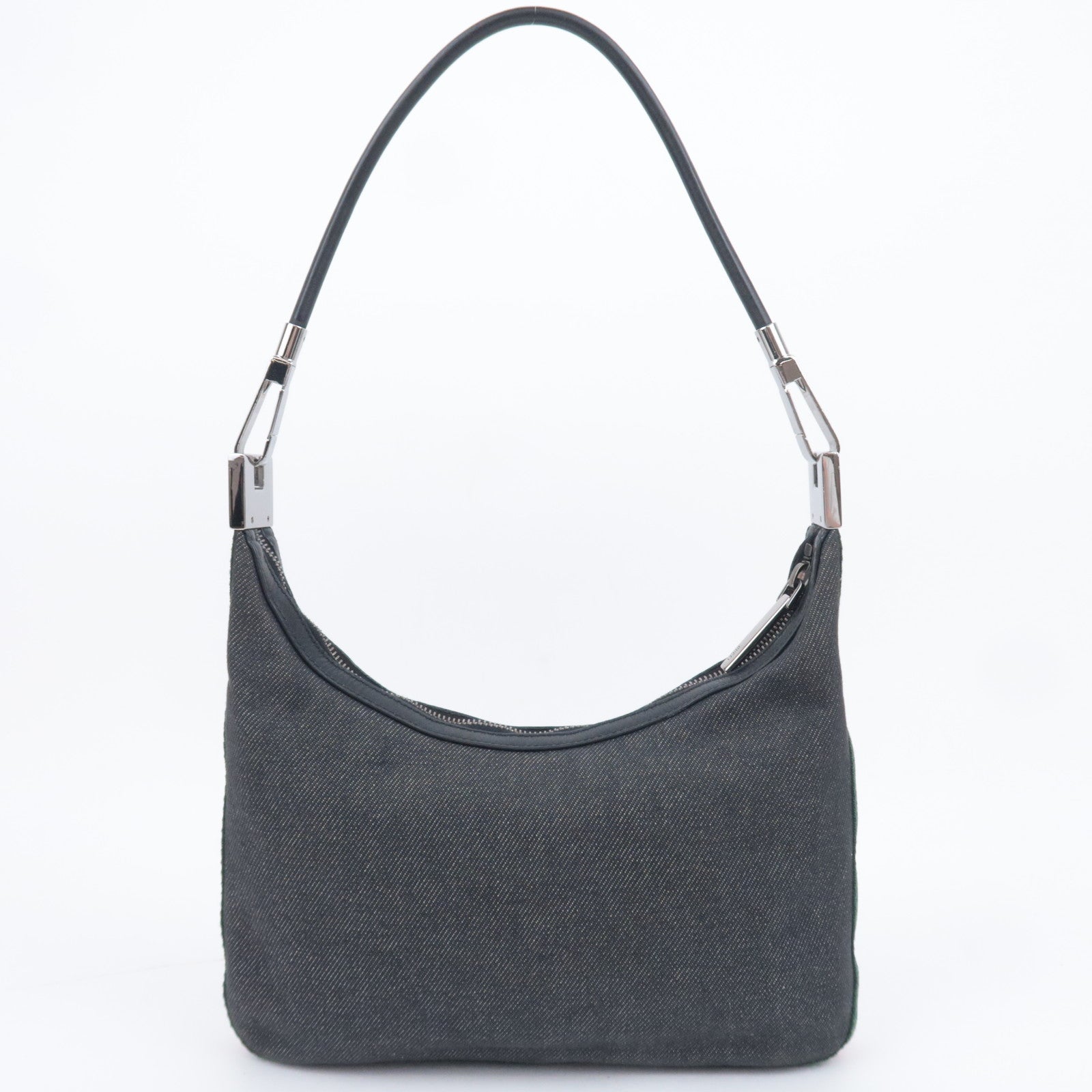 GUCCI Sherry Denim Shoulder Bag Black 01233