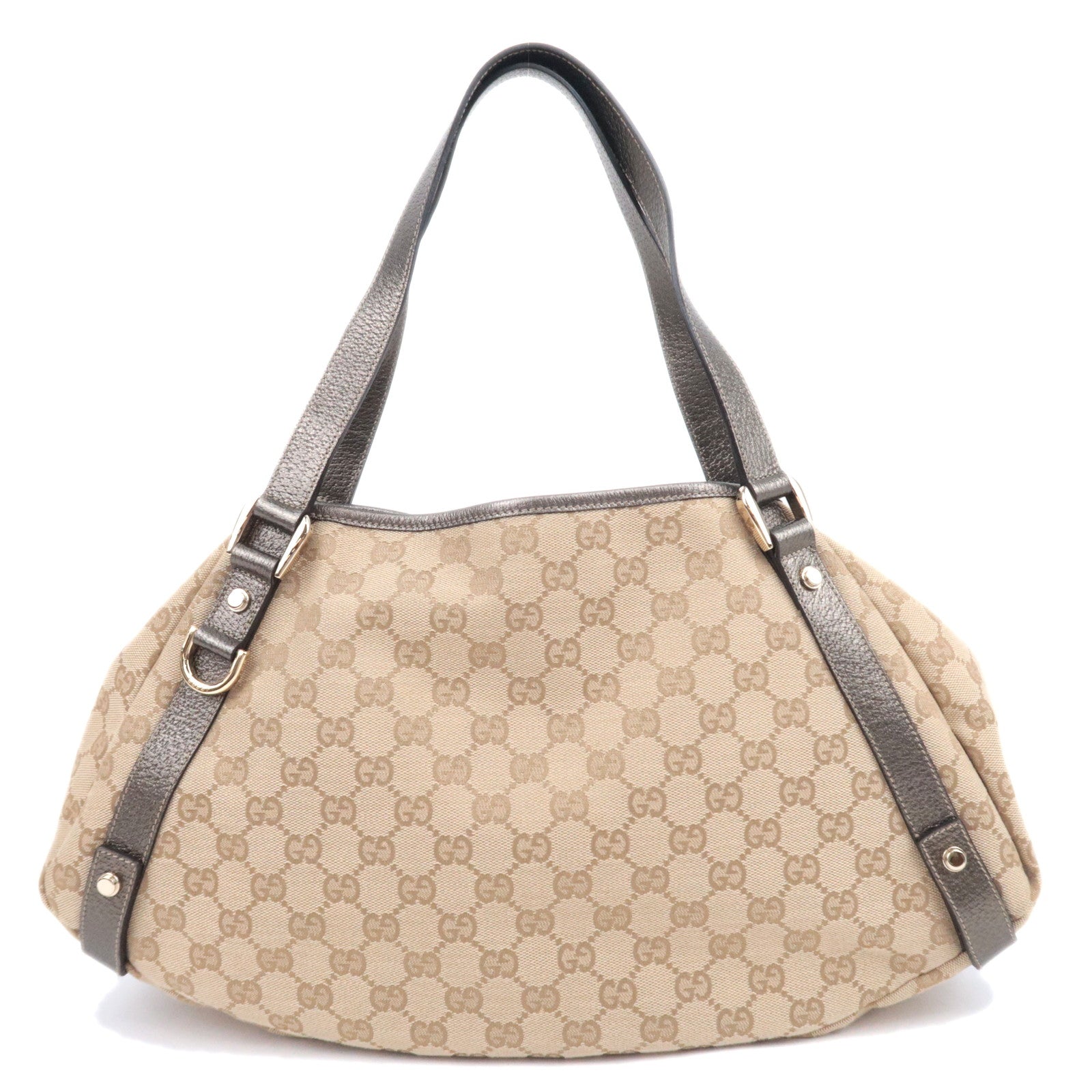 GUCCI Abby GG Canvas Tote Bag Beige Bronze 13073690829