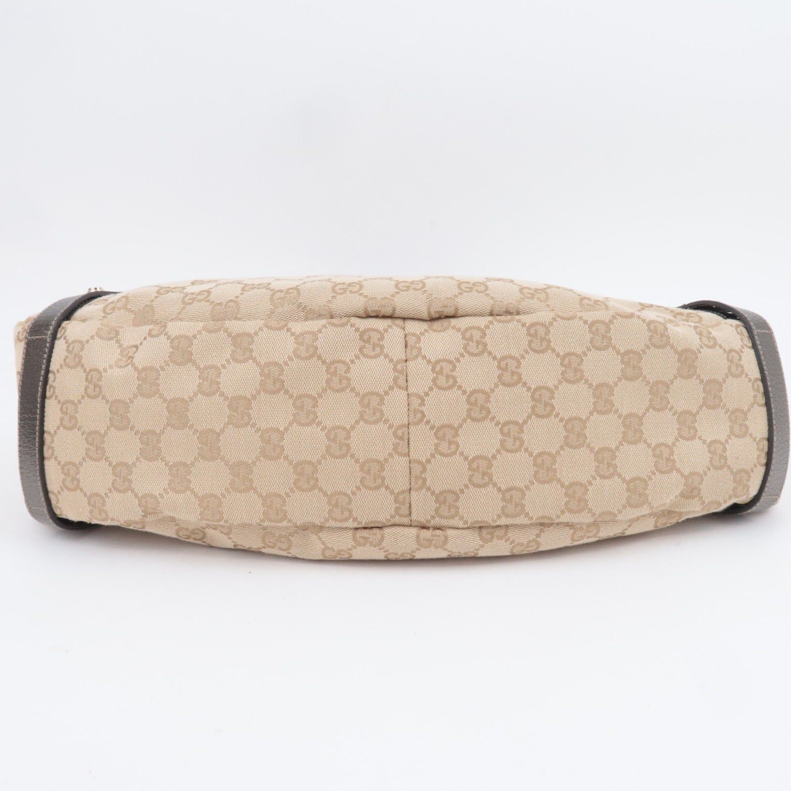 GUCCI Abby GG Canvas Tote Bag Beige Bronze 130736