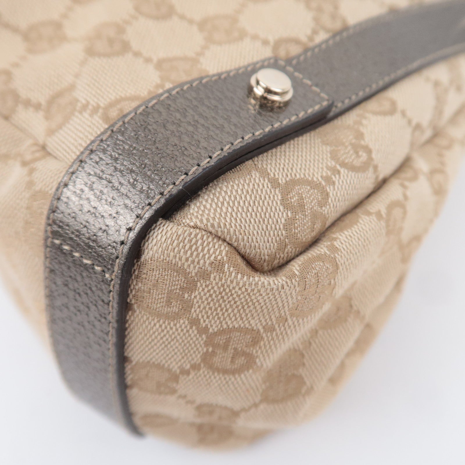 GUCCI Abby GG Canvas Tote Bag Beige Bronze 130736