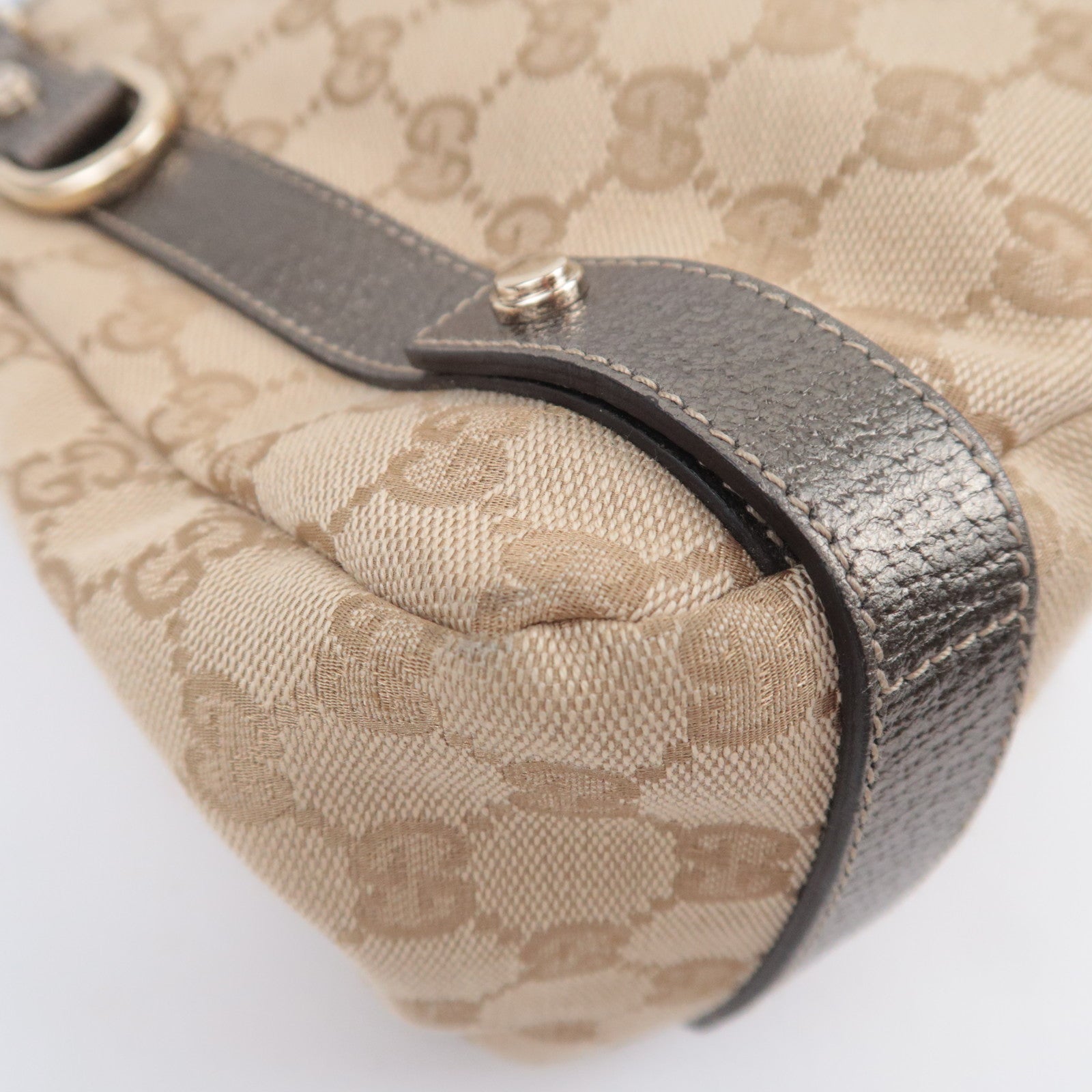GUCCI Abby GG Canvas Tote Bag Beige Bronze 130736
