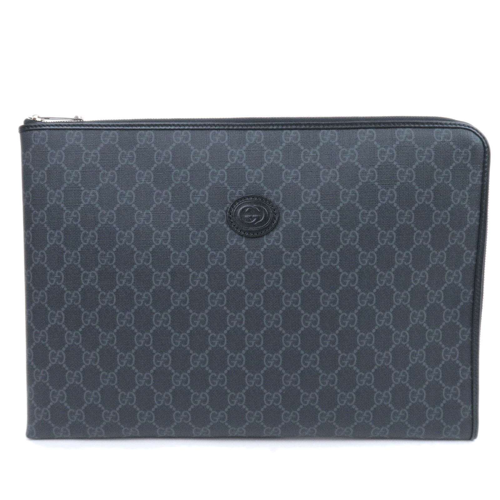 GUCCI GG Supreme Clutch Bag Black 79211790833
