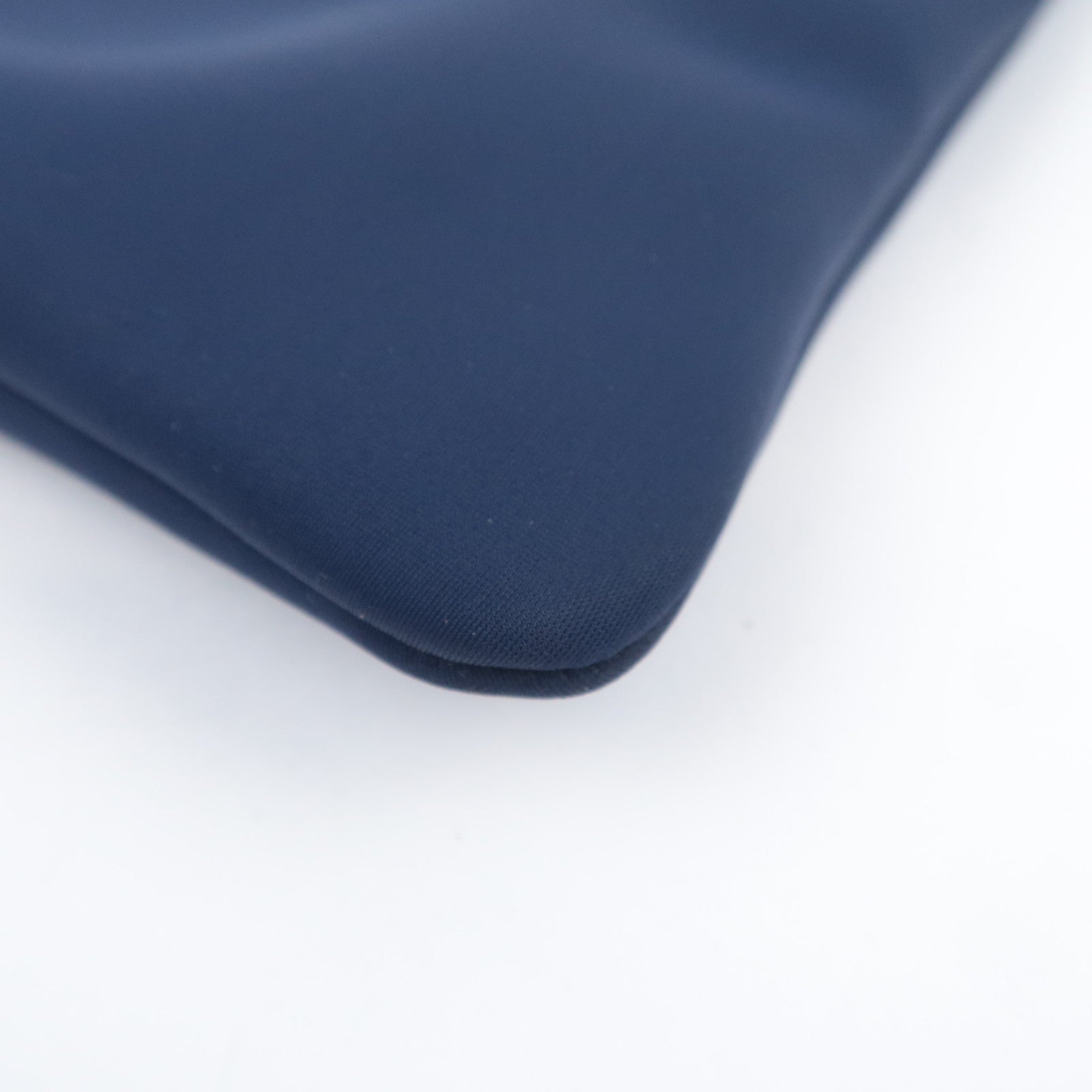 HERMES Neo Bain GM Clutch Bag Neoprene Navy