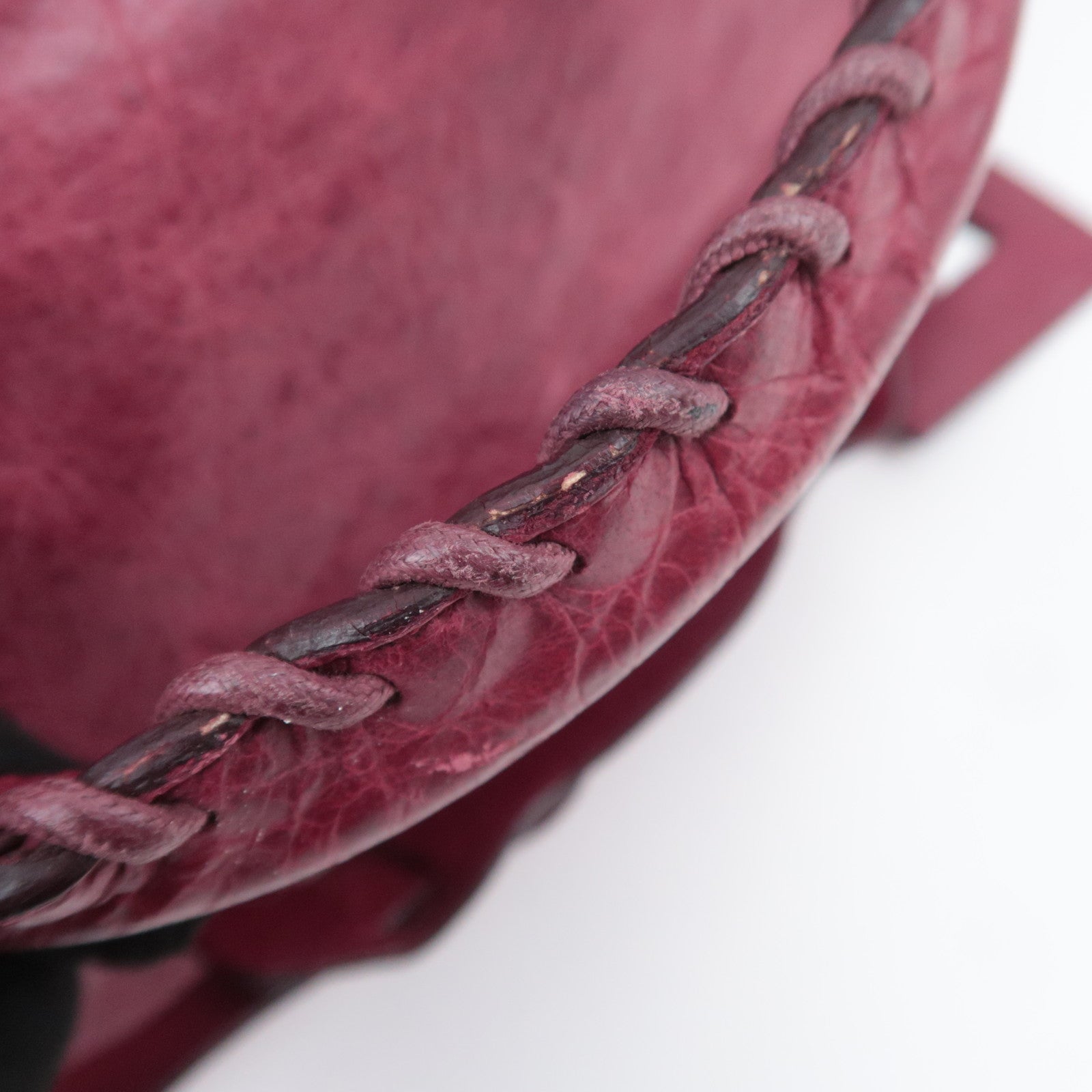 BALENCIAGA The City 2Way Leather Shoulder Bag Red 115748