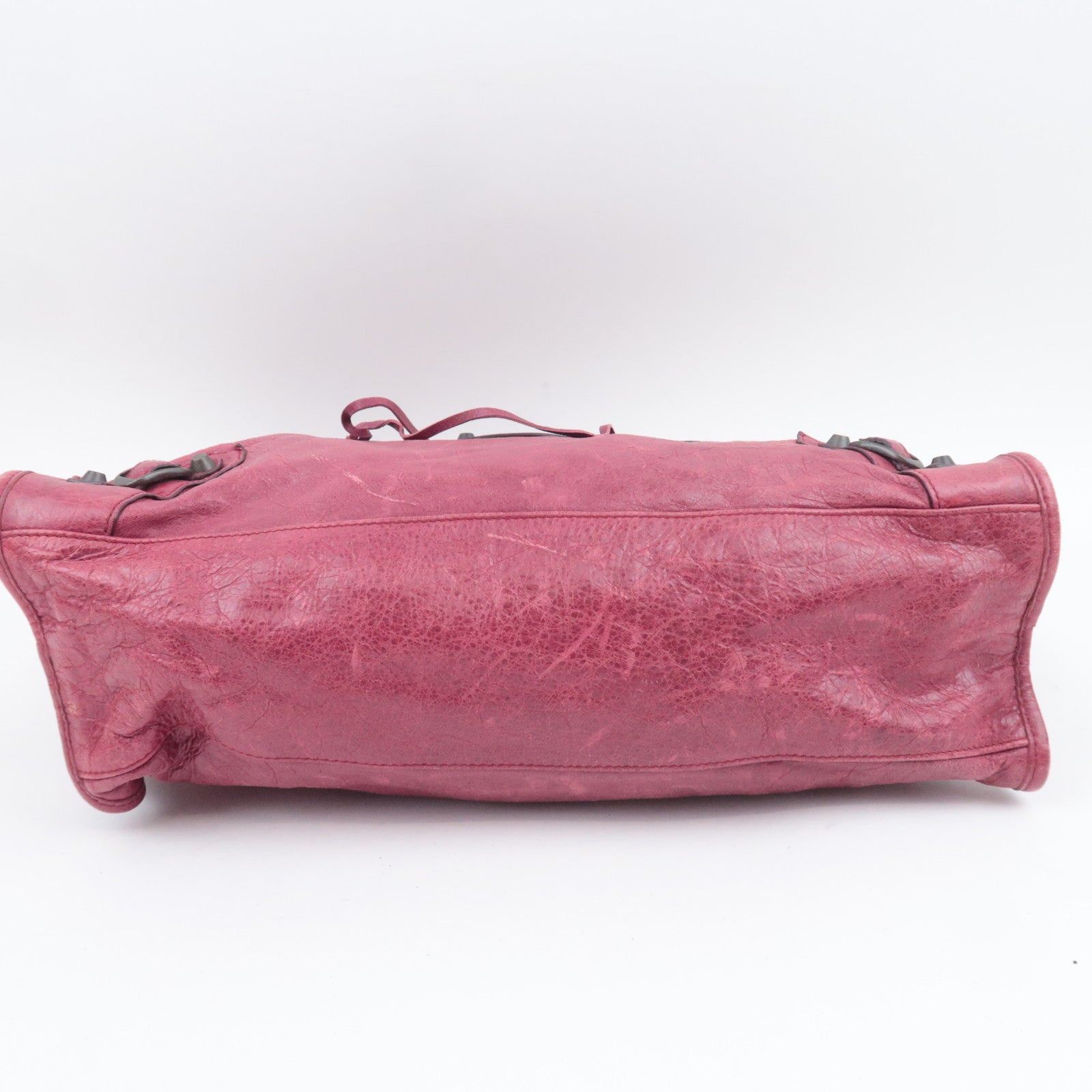 BALENCIAGA The City 2Way Leather Shoulder Bag Red 115748