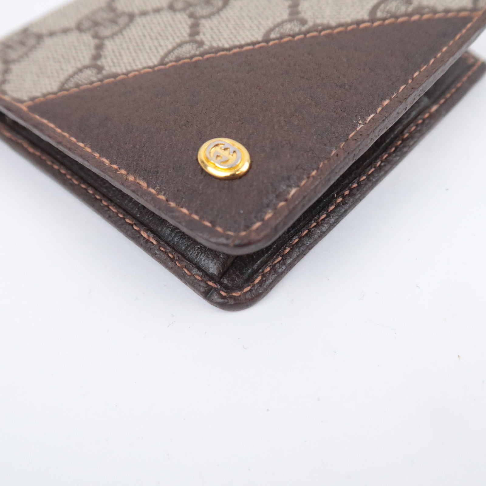 GUCCI Old Gucci GG Plus Wallet Brown 01.03.411