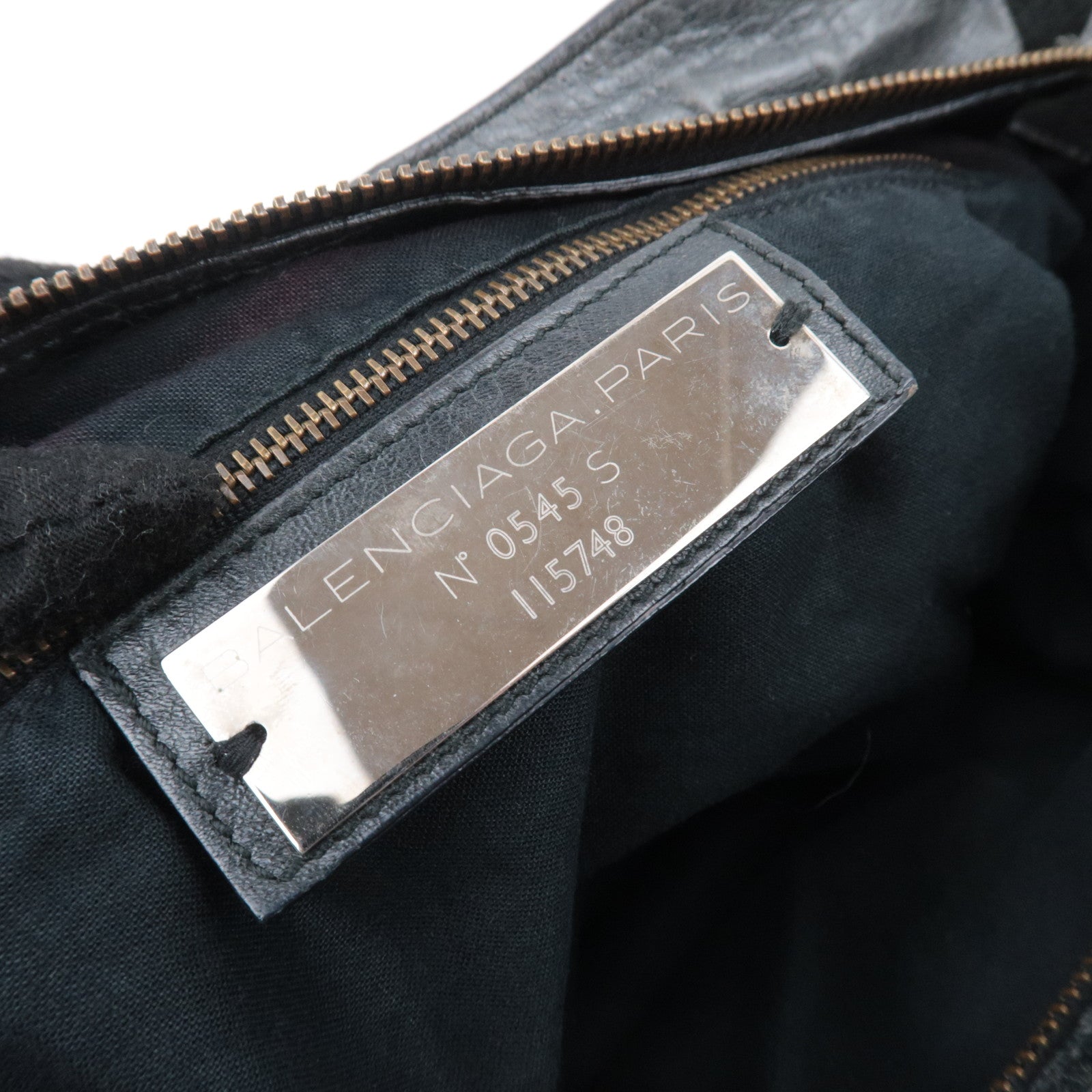 BALENCIAGA The City 2Way Leather Shoulder Bag Gray 115748