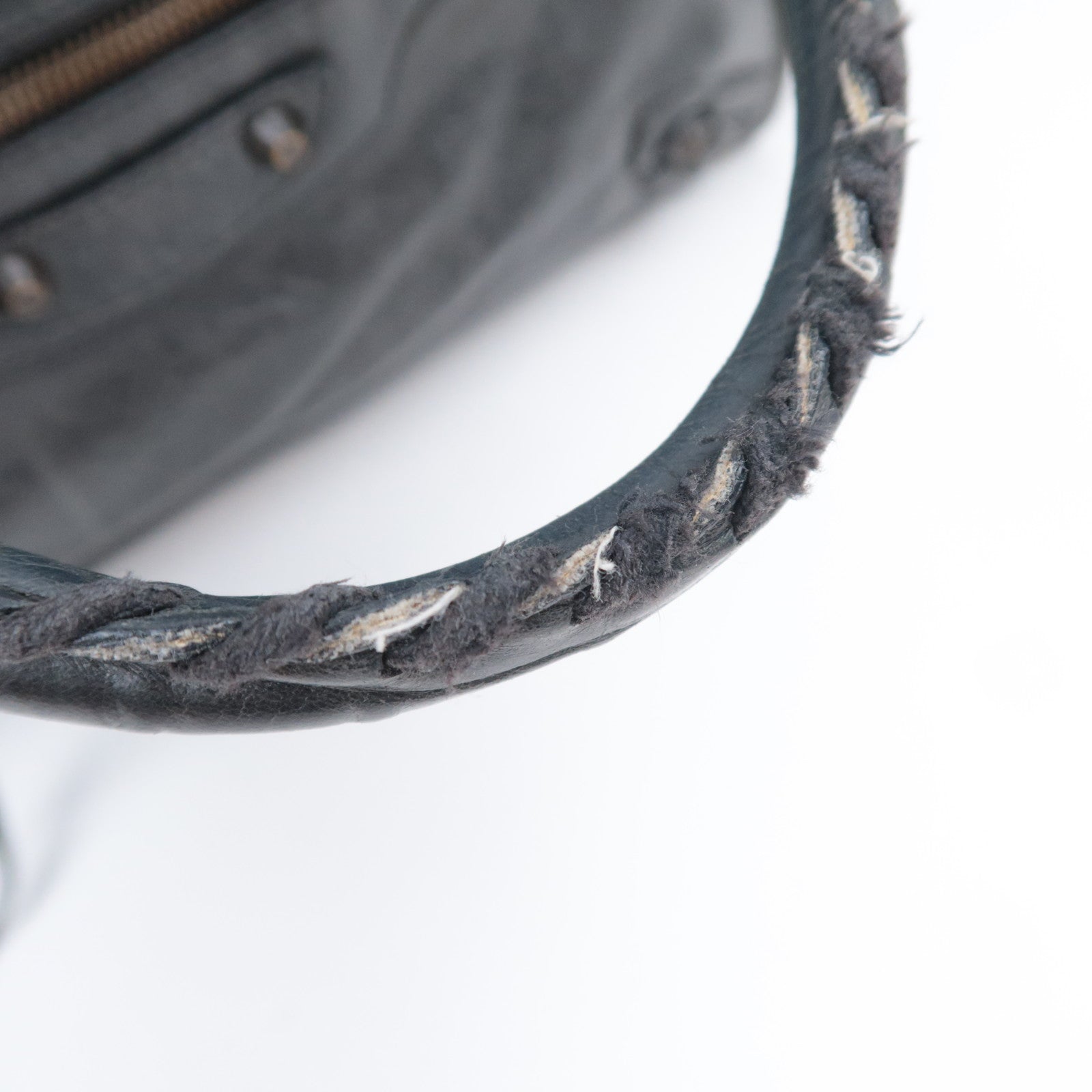 BALENCIAGA The City 2Way Leather Shoulder Bag Gray 115748