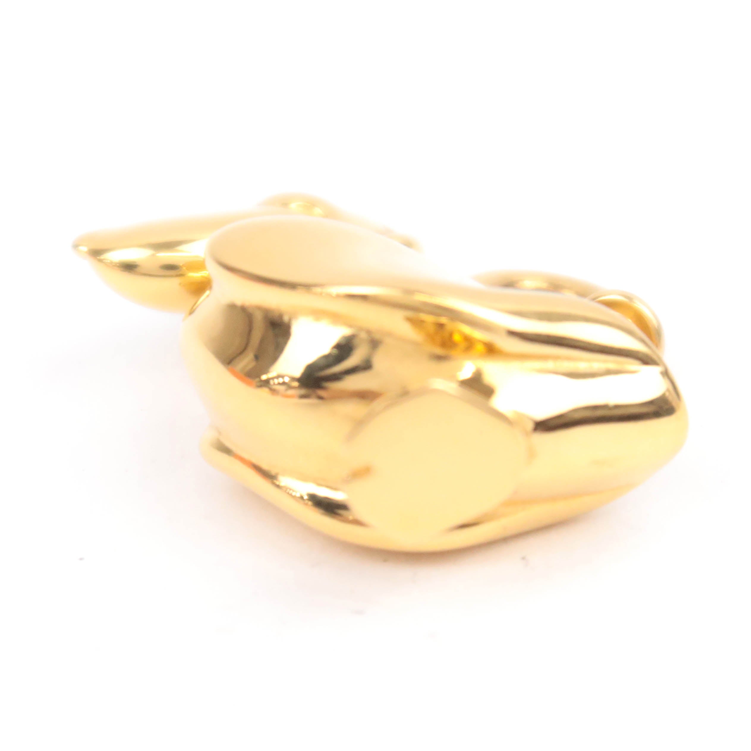 HERMES Pelican Charm Lock Gold Color