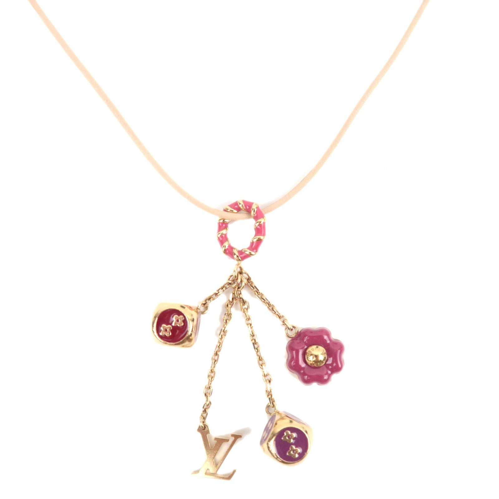 Louis Vuitton Pendentif Tutti Leather Necklace Pink90894