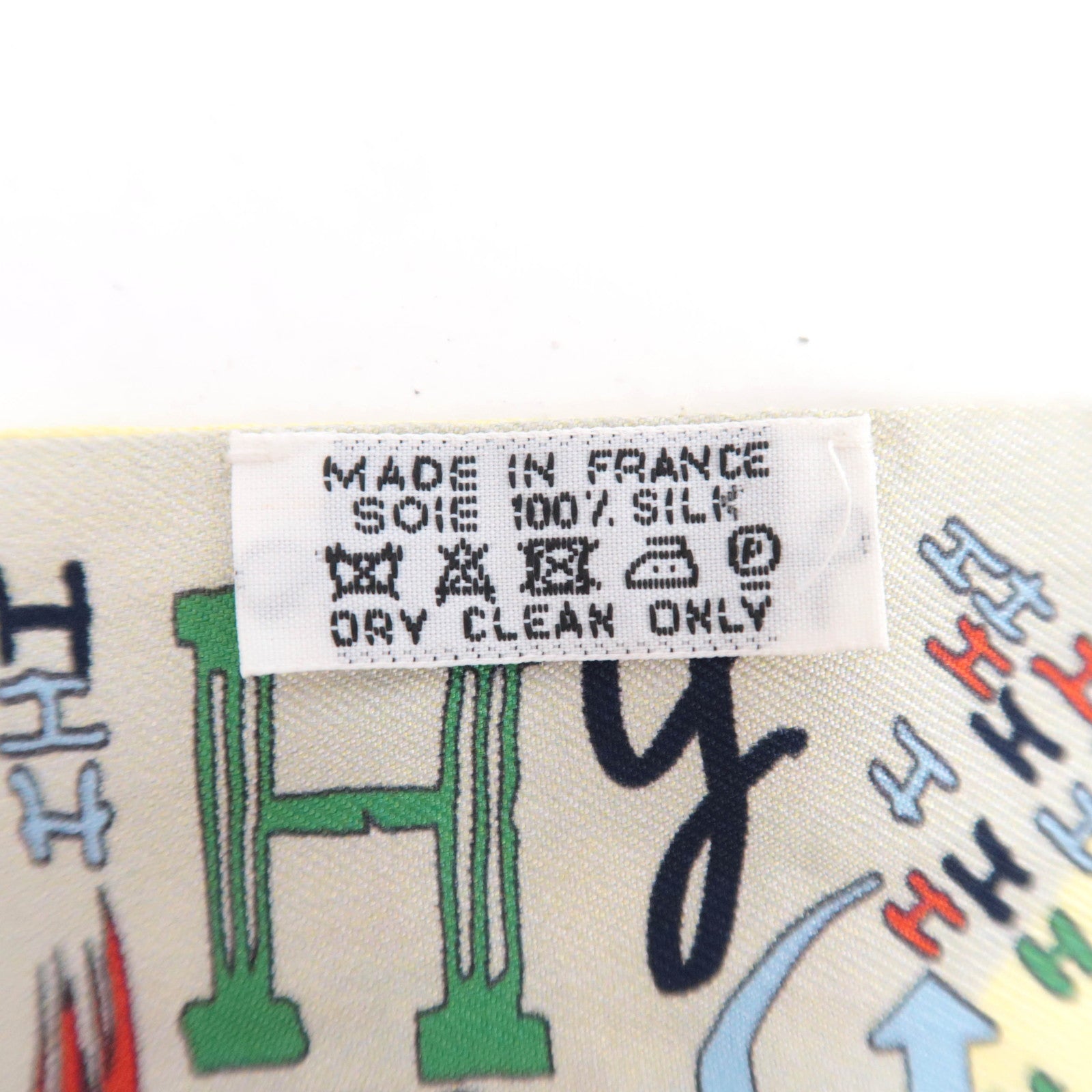 HERMES Twilly Scarf 1001H 100% Silk Yellow