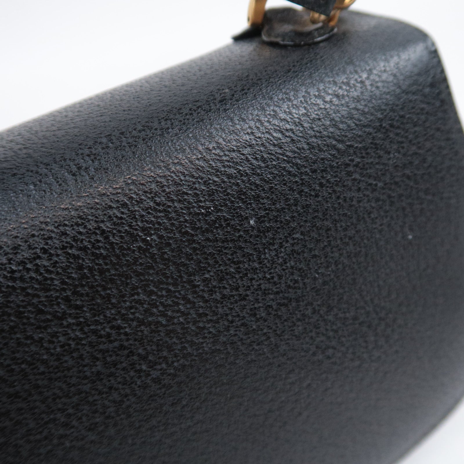 GUCCI Bamboo 2Way Leather Handbag Black 000.406.0188