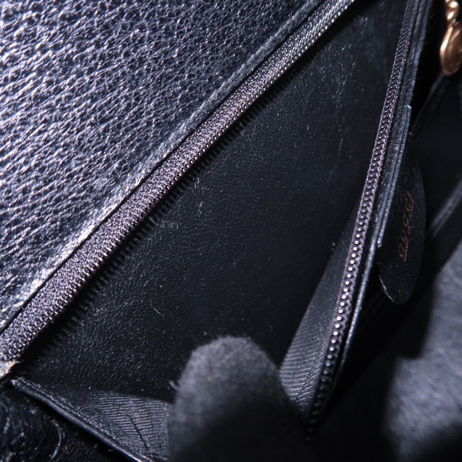 GUCCI Bamboo 2Way Leather Handbag Black 000.406.0188