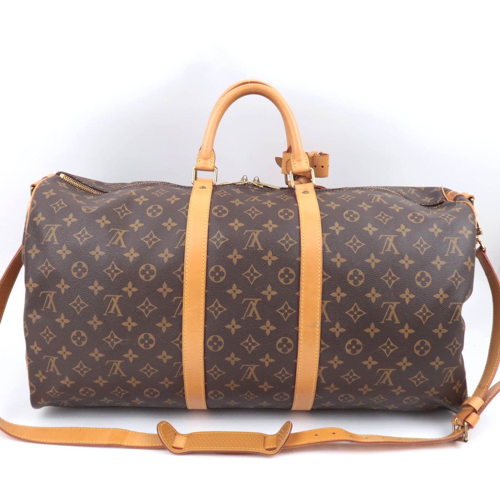 Louis Vuitton Monogram Keepall Bandouliere 55 Travel Bag M41414