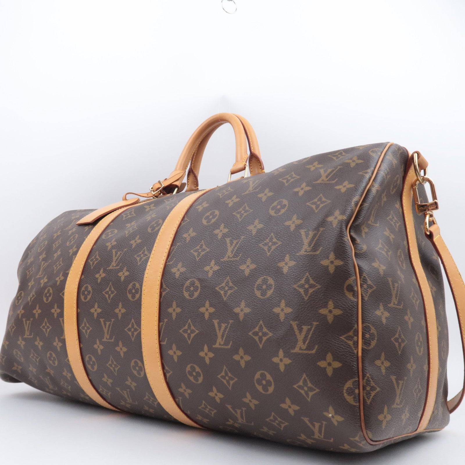 Louis Vuitton Monogram Keepall Bandouliere 55 Travel Bag M41414