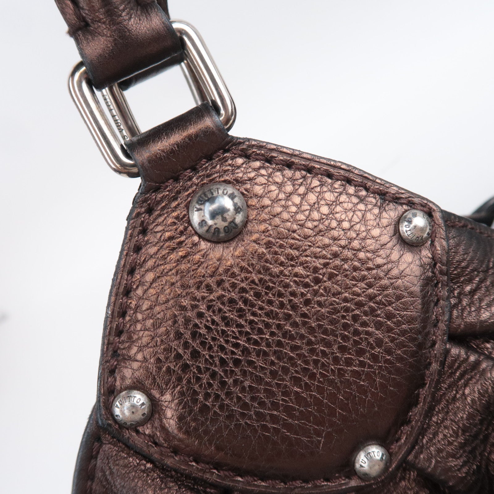 Louis Vuitton Monogram Mahina XL Shoulder Bag Bronze M95714