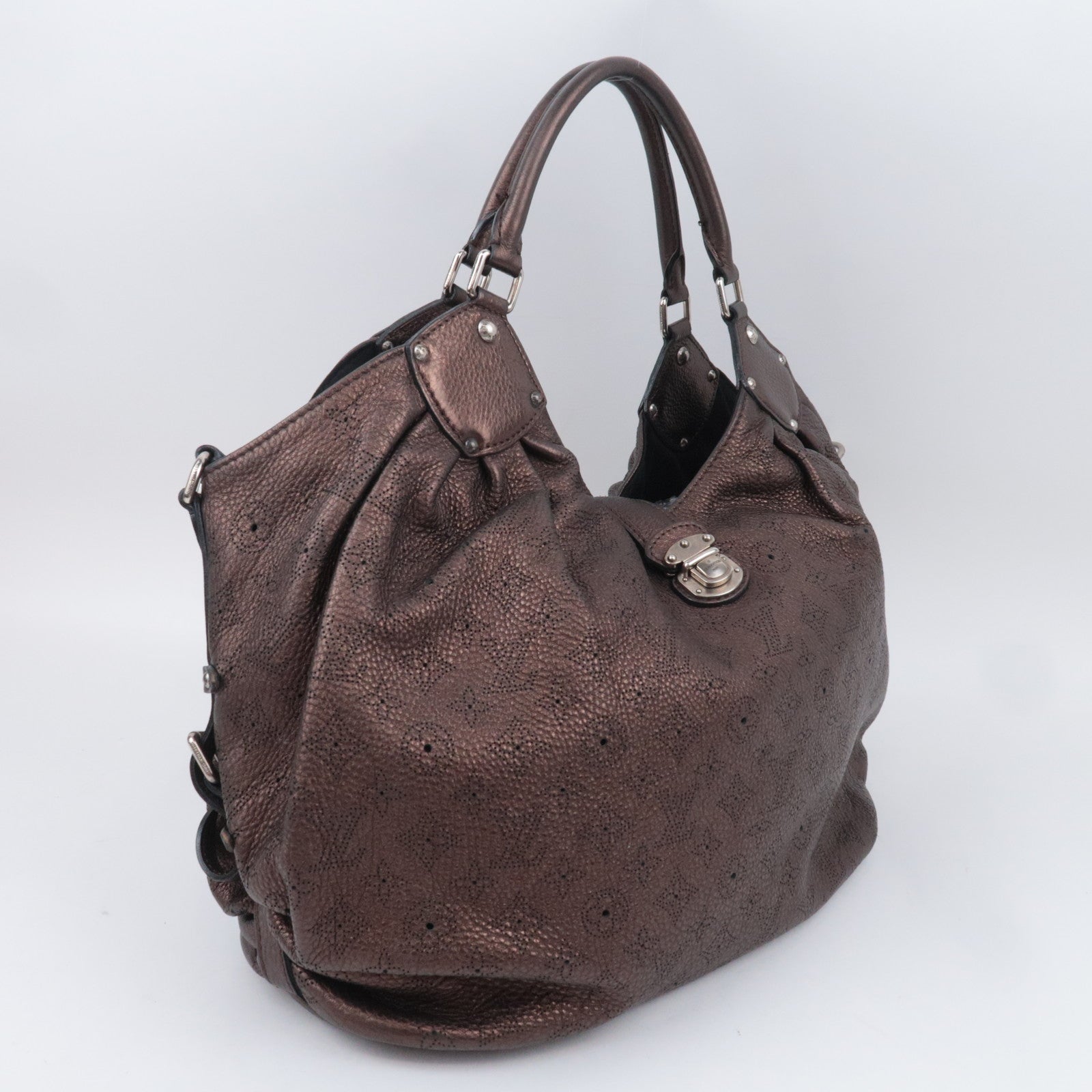 Louis Vuitton Monogram Mahina XL Shoulder Bag Bronze M95714