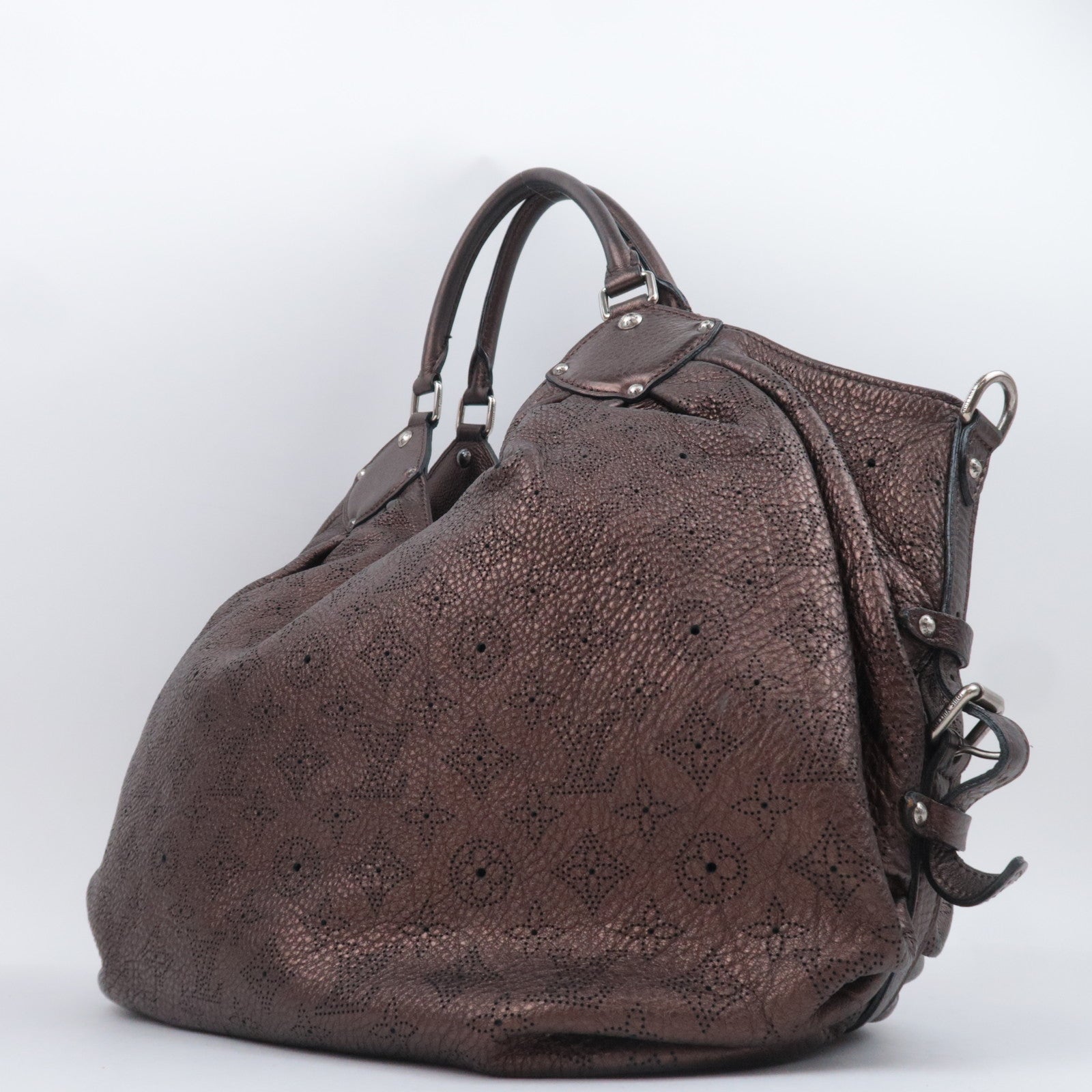 Louis Vuitton Monogram Mahina XL Shoulder Bag Bronze M95714