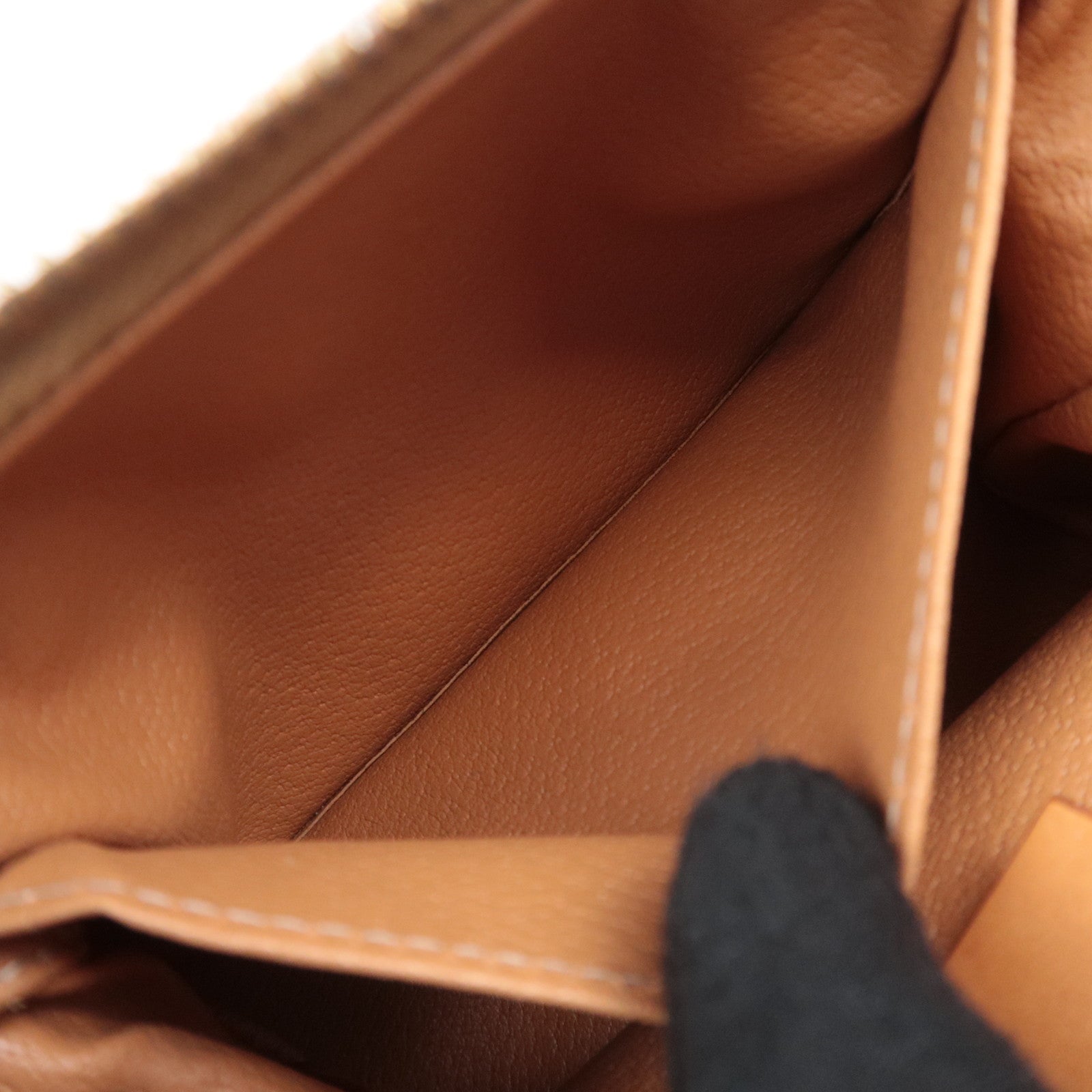 CELINE Macadam PVC Leather Cosmetic Pouch Brown
