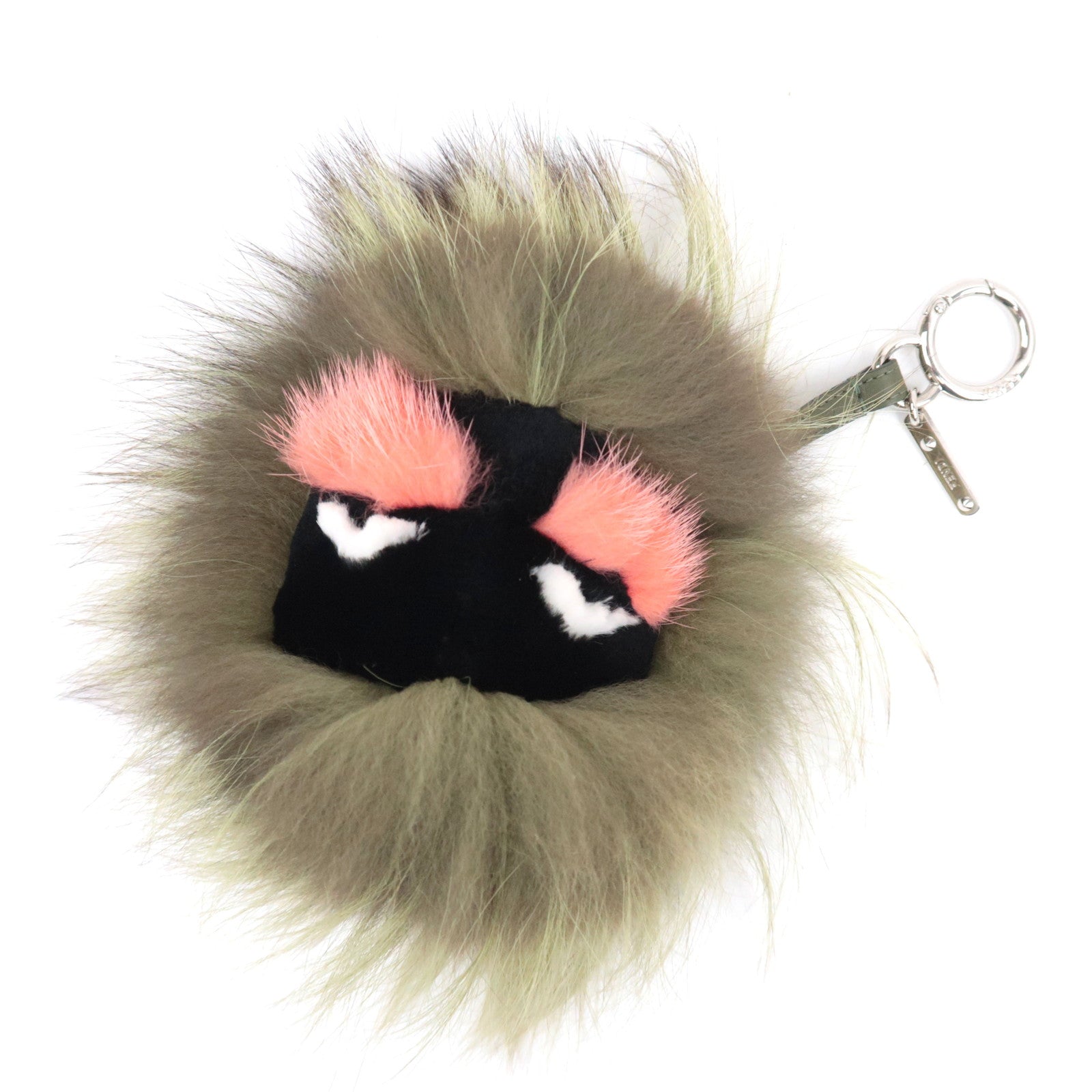 FENDI Monster Bag Bugs Fur Bag Charm Green90990