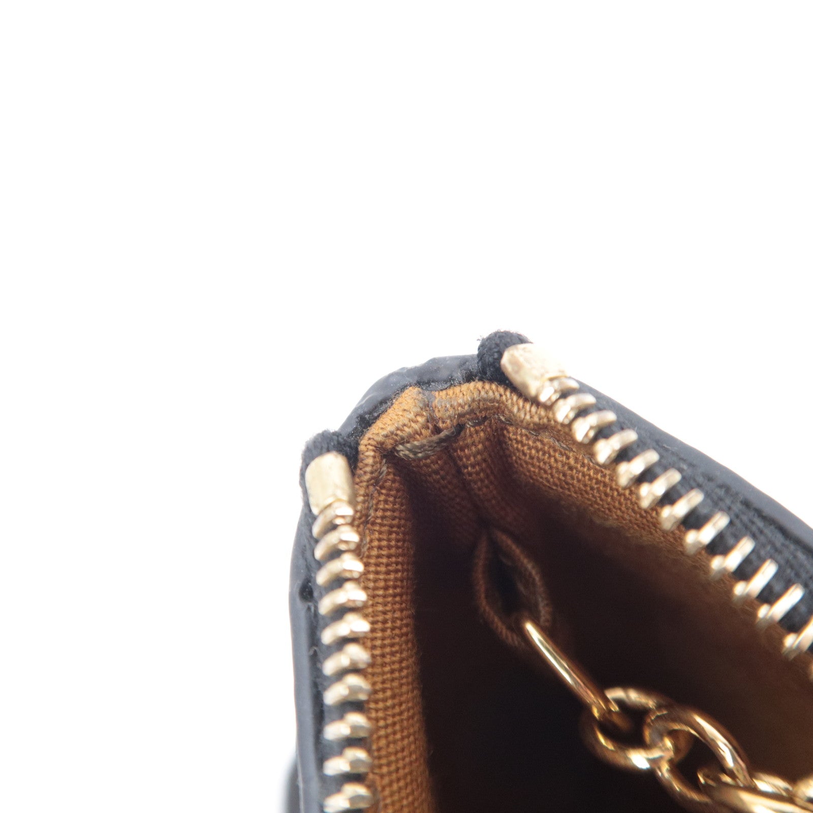 CELINE Triomphe PVC Coin Case Black Brown