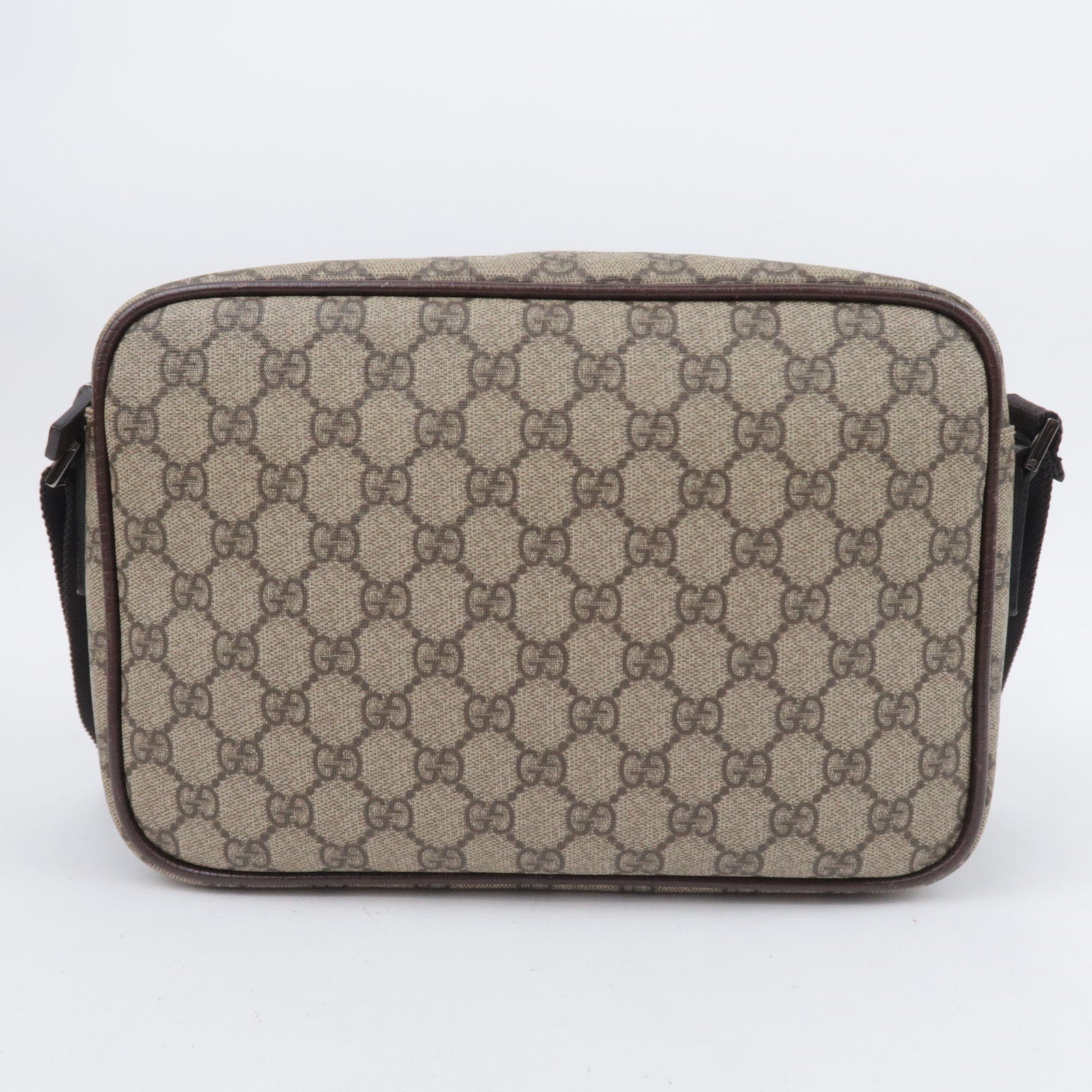 GUCCI GG Supreme Shoulder Bag Beige Brown 114531