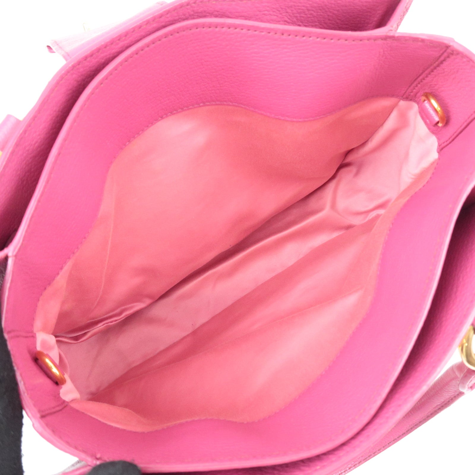 MIU MIU Madras Leather Handbag Pink