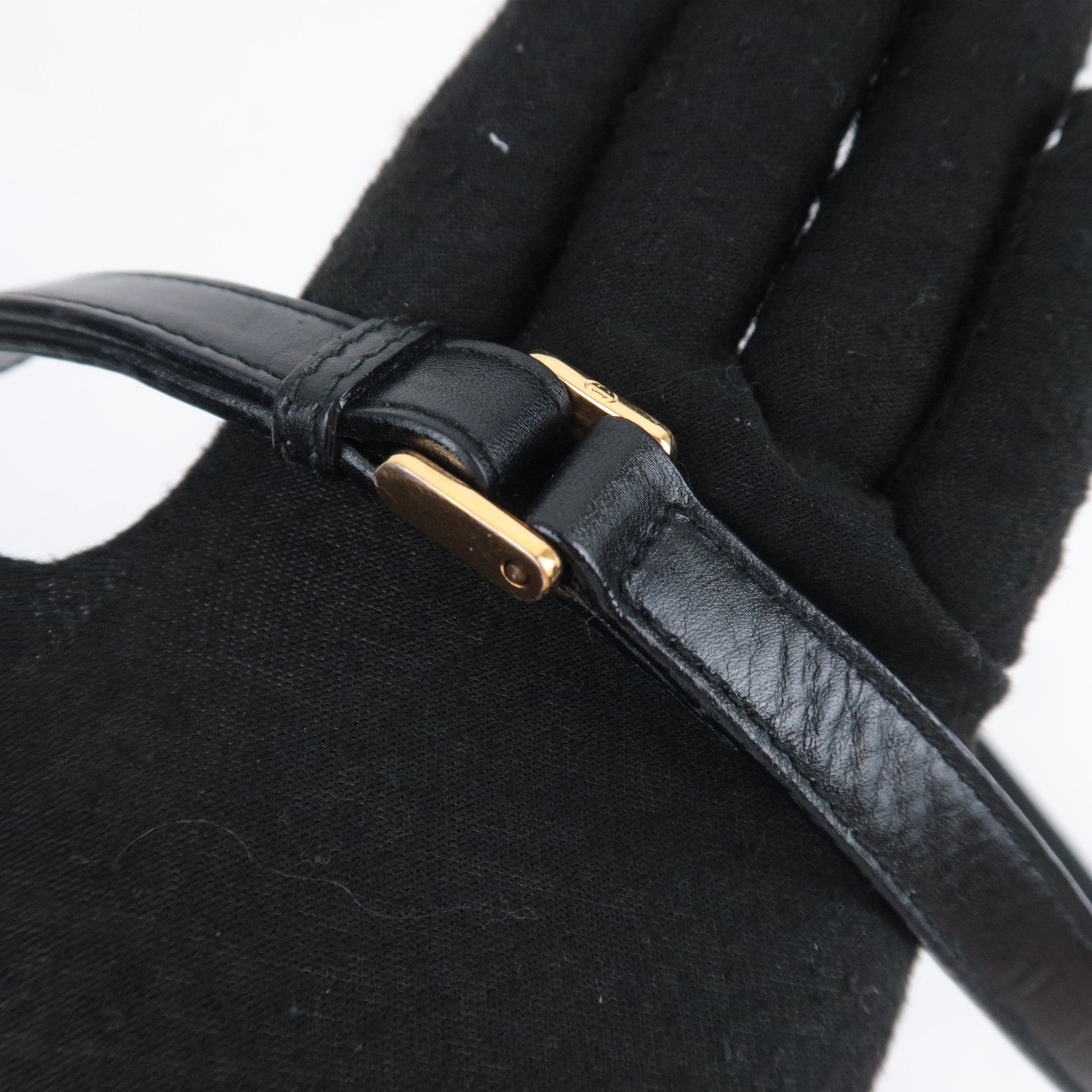 GUCCI Old Gucci Interlocking G Leather Shoulder Bag Black 007.104.0098