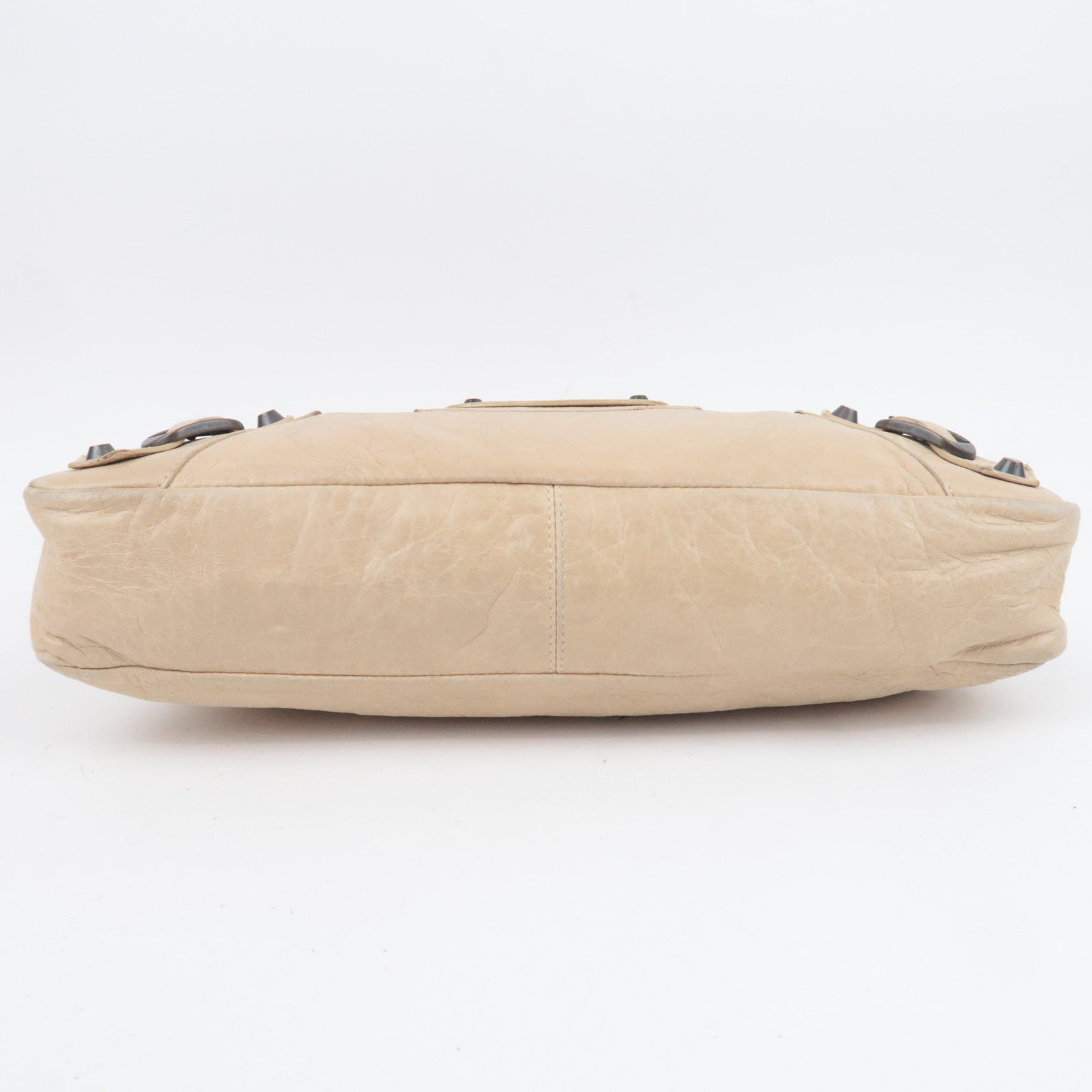 BALENCIAGA The First 2Way Leather Shoulder Bag Beige 103208