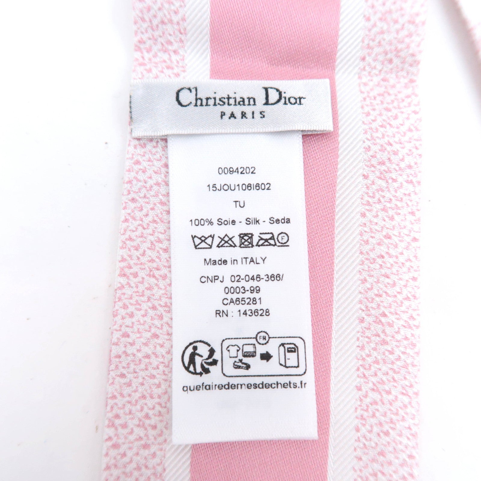 Christian Dior Mitzah Animal Print Scarf 100% Silk White Pink