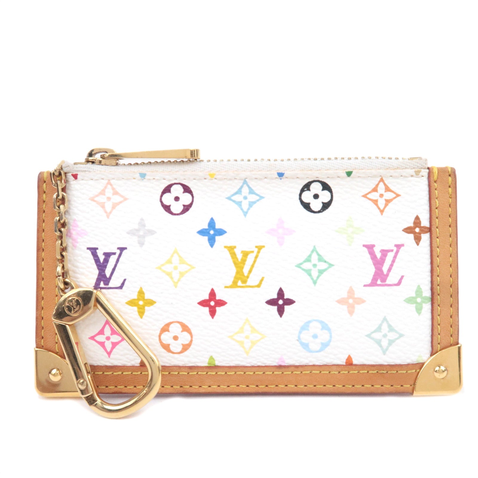 Louis Vuitton Monogram Multicolor Murakami Pochette Cles Coin Case Blanc M9265591042
