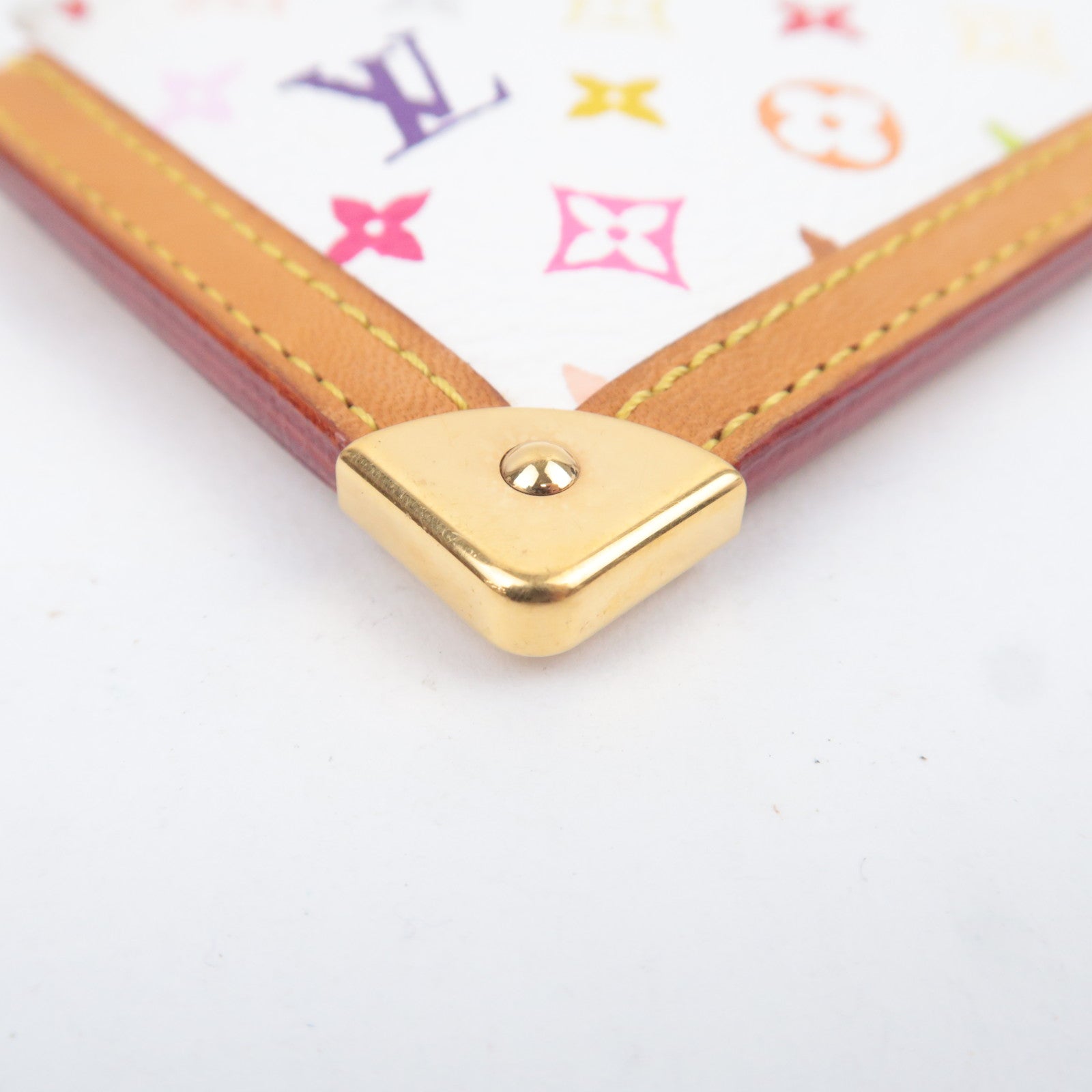 Louis Vuitton Monogram Multicolor Murakami Pochette Cles Coin Case Blanc M92655