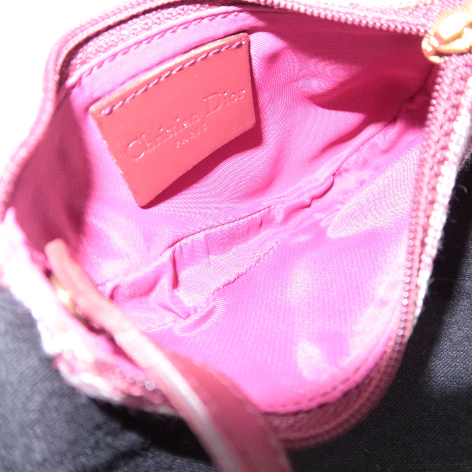 Christian Dior Trotter Saddle Canvas Small Coin Case Red