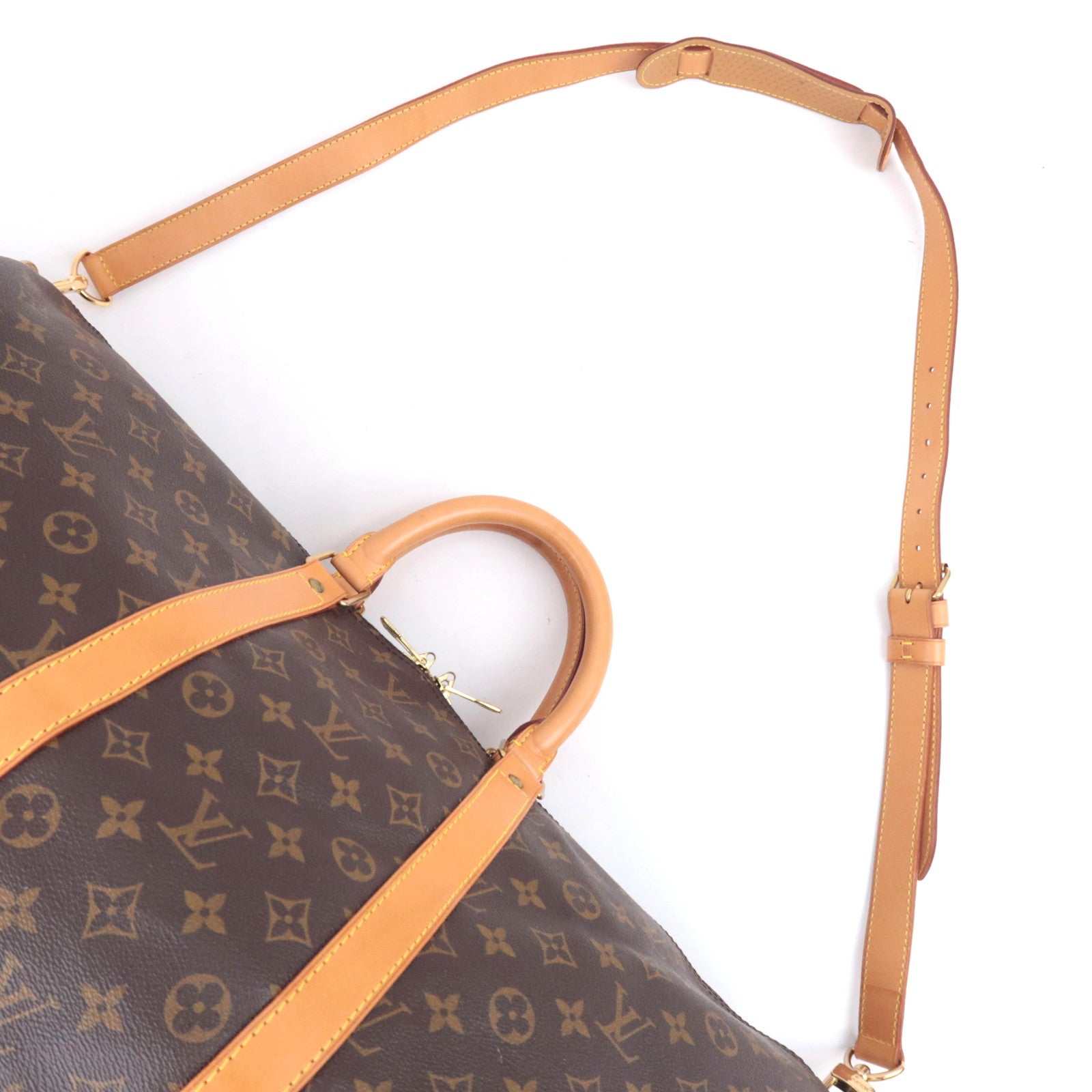 Louis Vuitton Monogram Keepall Bandouliere 55 Travel Bag M41414