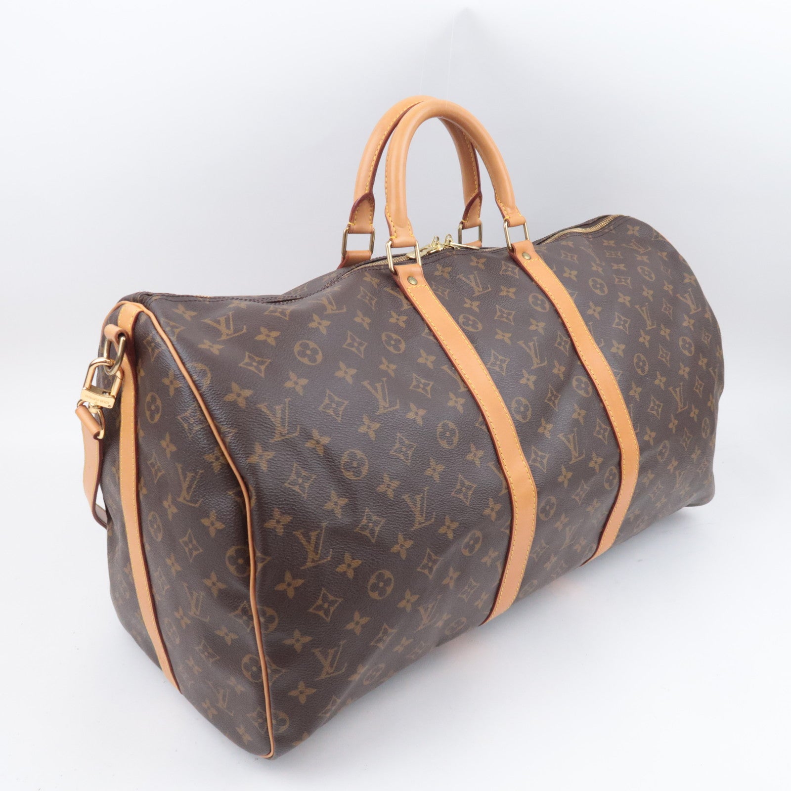 Louis Vuitton Monogram Keepall Bandouliere 55 Travel Bag M41414