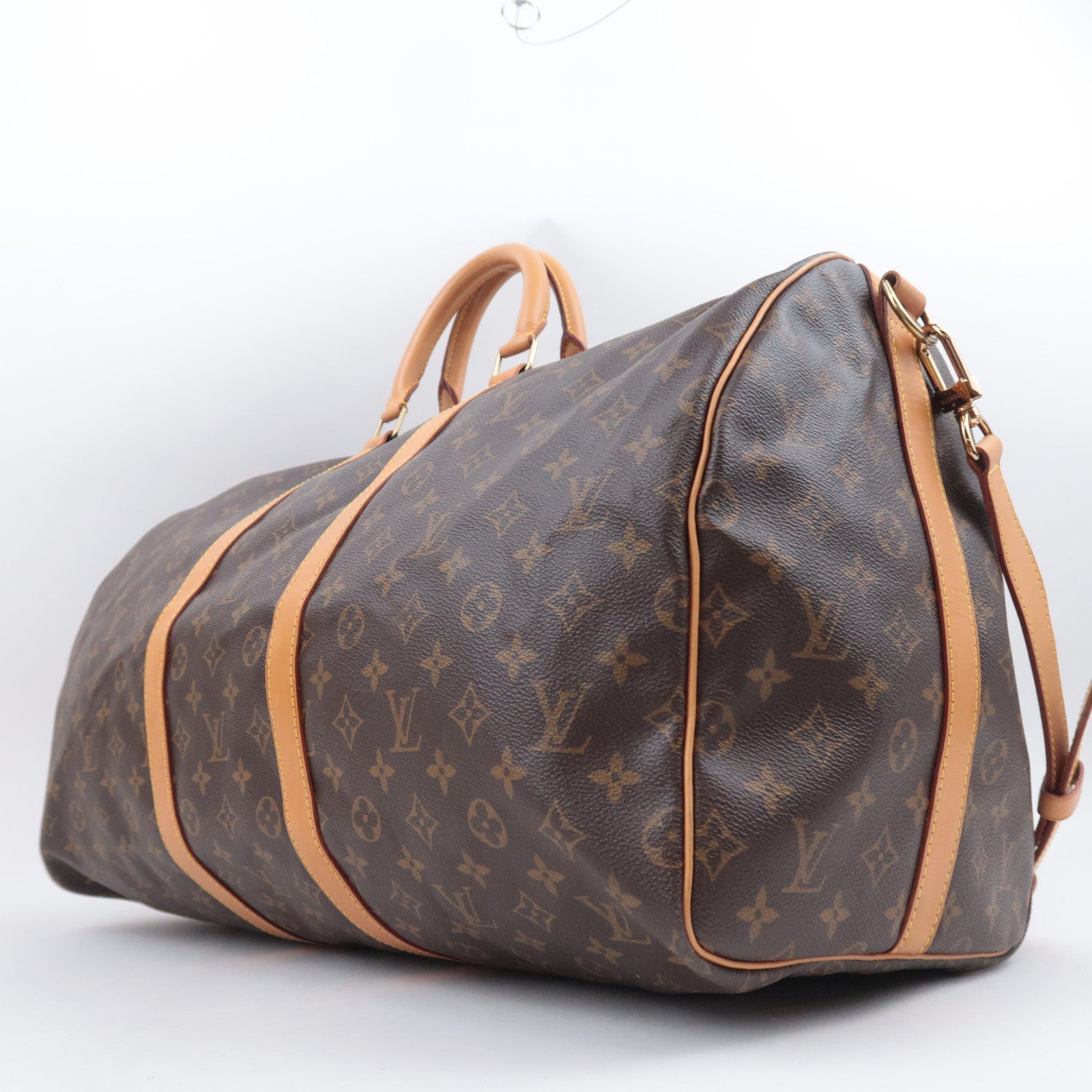 Louis Vuitton Monogram Keepall Bandouliere 55 Travel Bag M41414