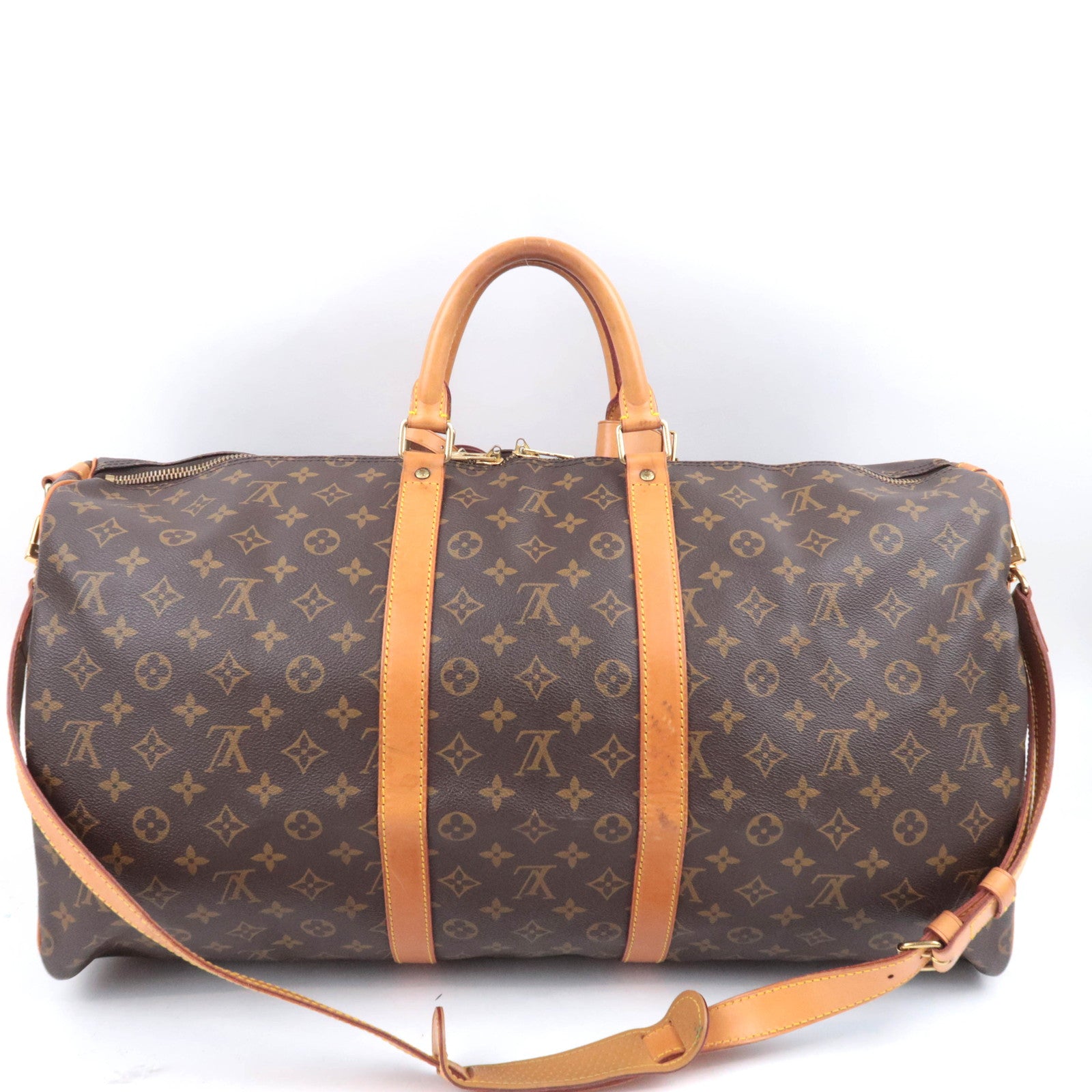 Louis Vuitton Monogram Keepall Bandouliere 55 Travel Bag M41414