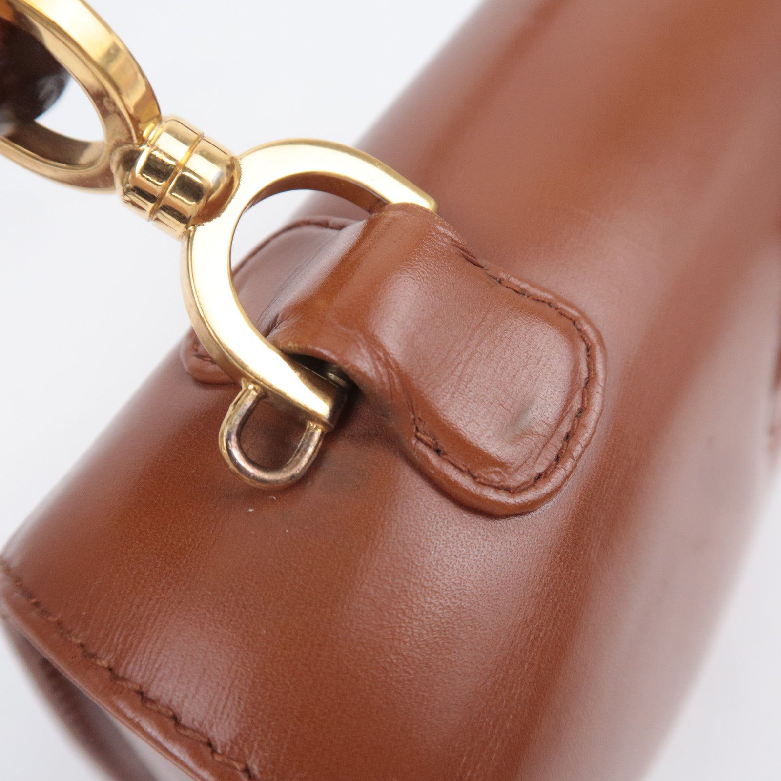 GUCCI Bamboo 2Way Leather Handbag Brown 000.2046.0633