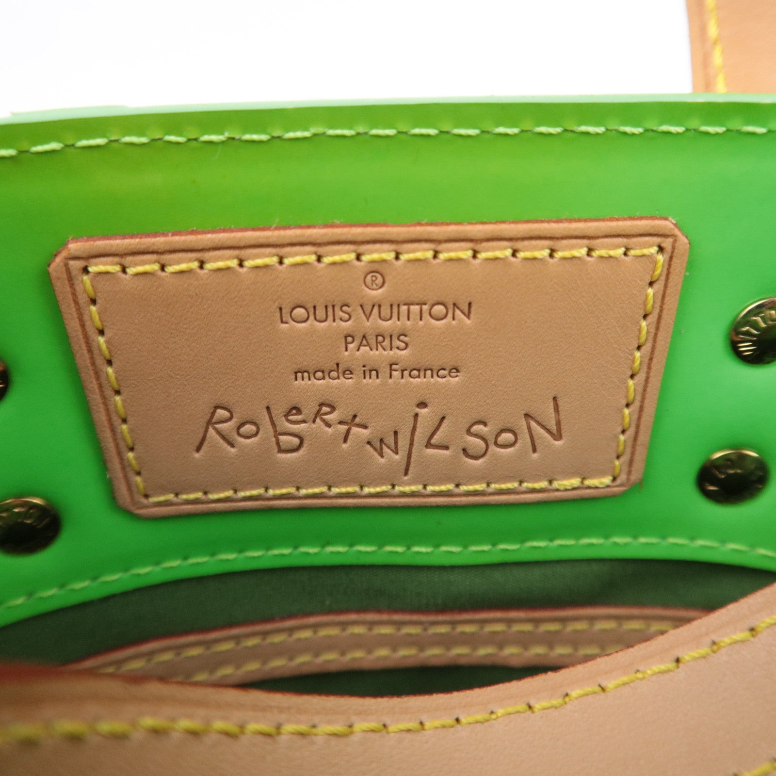 Louis Vuitton Monogram Vernis Fluo Reade PM Robert Wilson 2002 Christmas Exclusive Vert M91904
