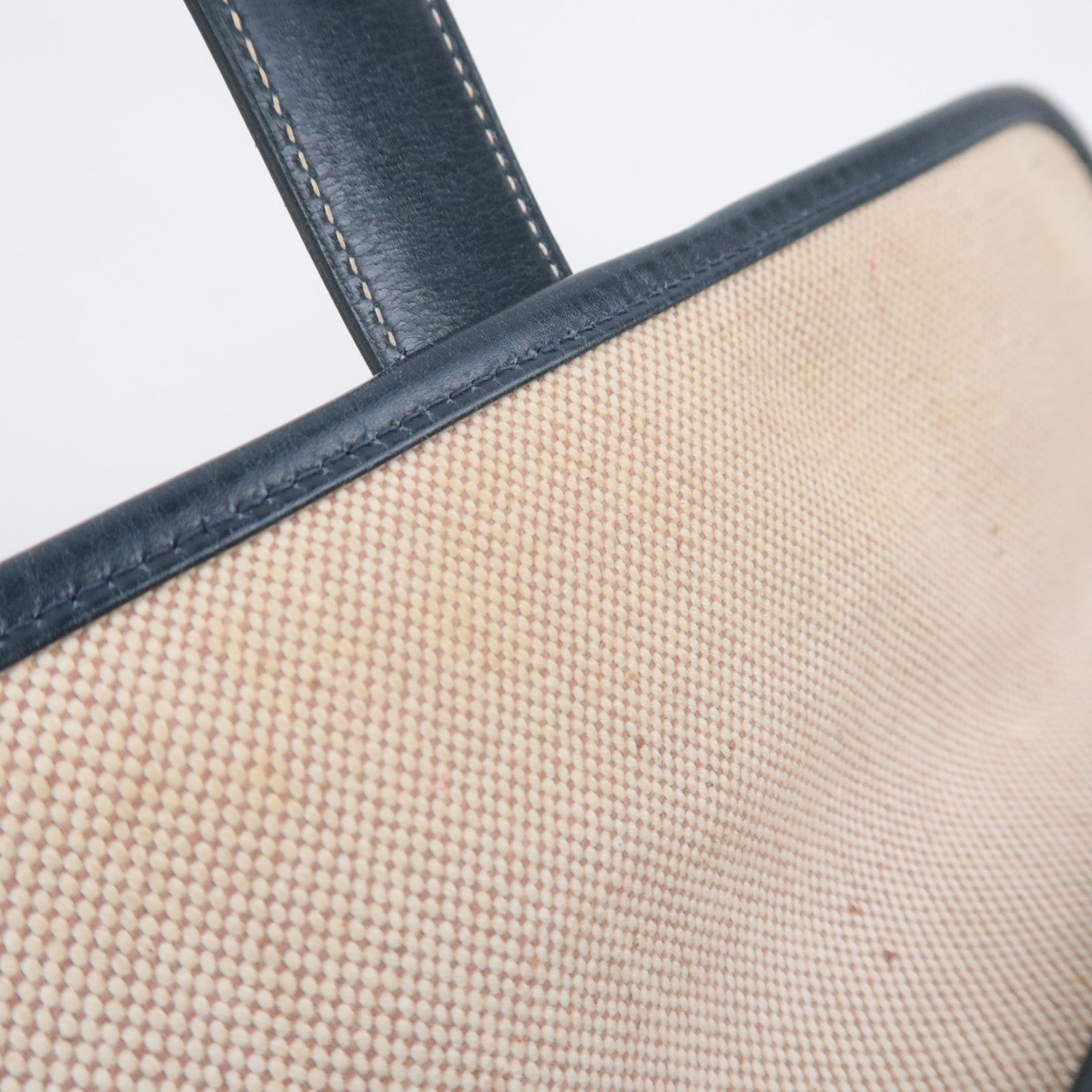HERMES Jige PM Box Calf Clutch Bag 〇J Stamp (1980) Navy