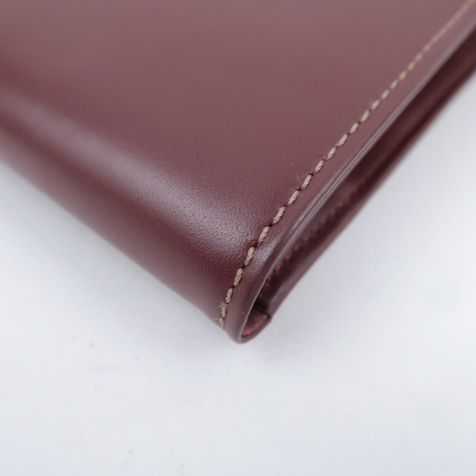 Cartier Must Line Leather Clutch Bag Bordeaux