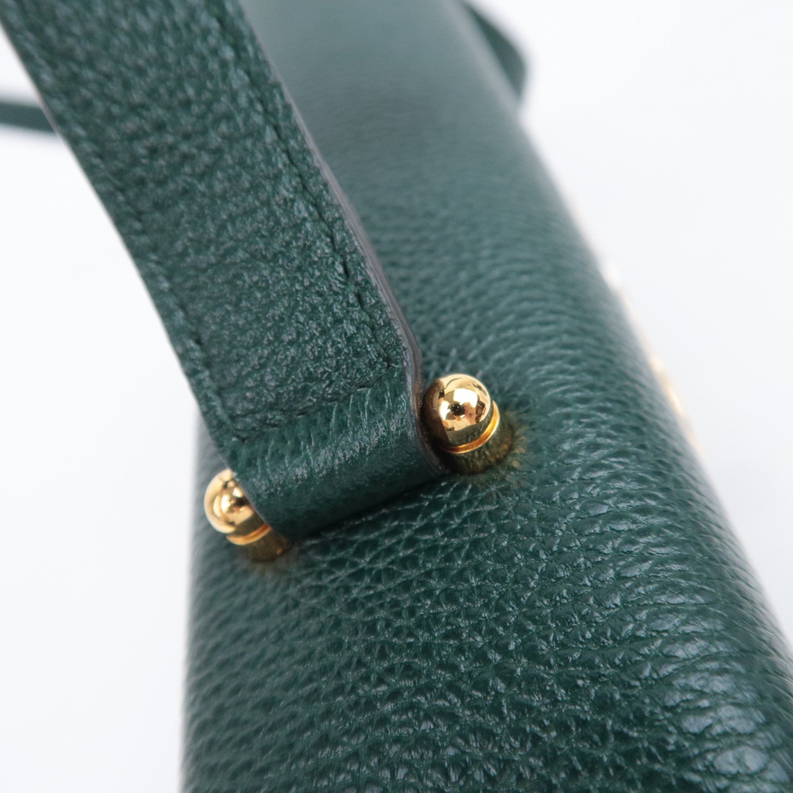 GUCCI Zumi Leather Shoulder Bag Green 576388