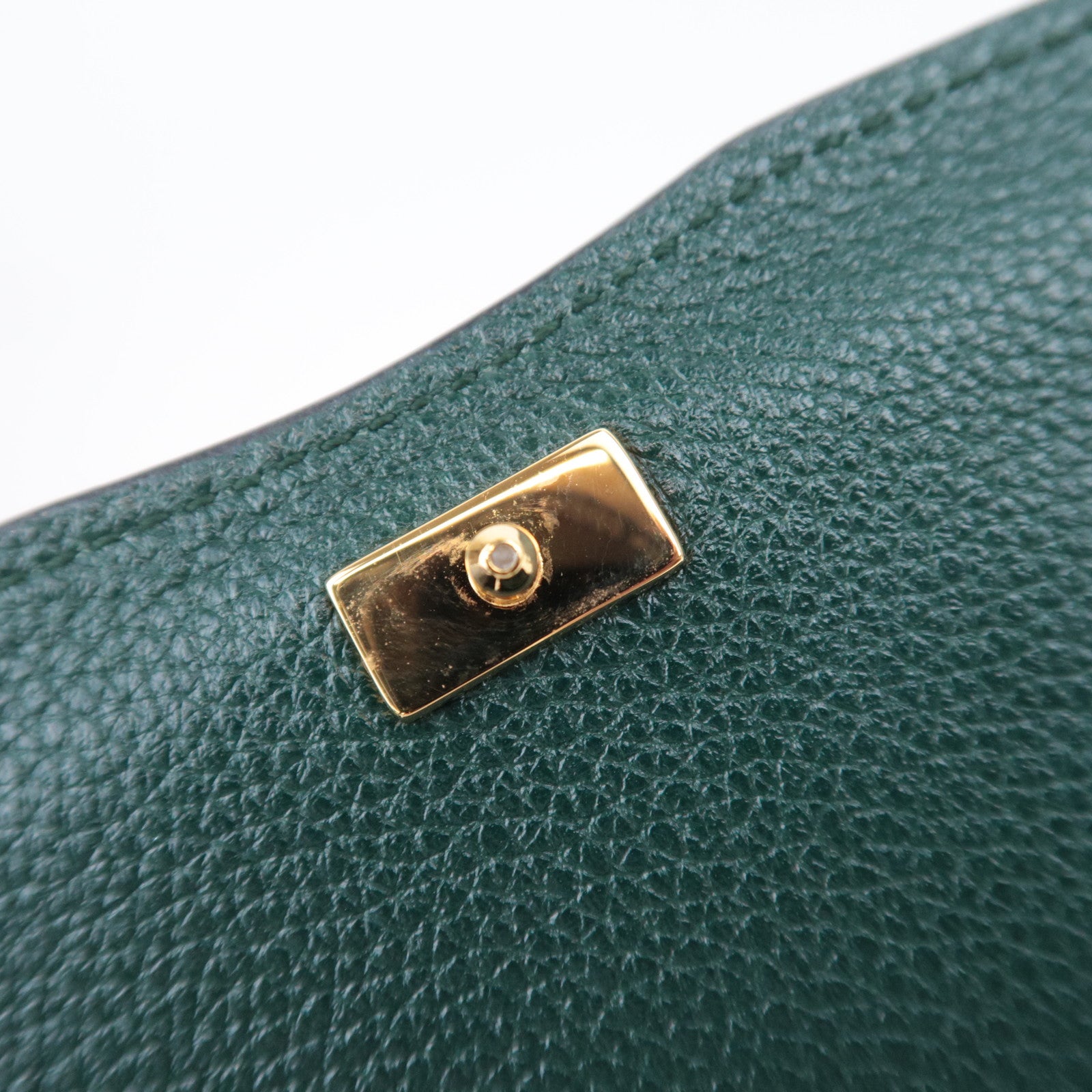 GUCCI Zumi Leather Shoulder Bag Green 576388