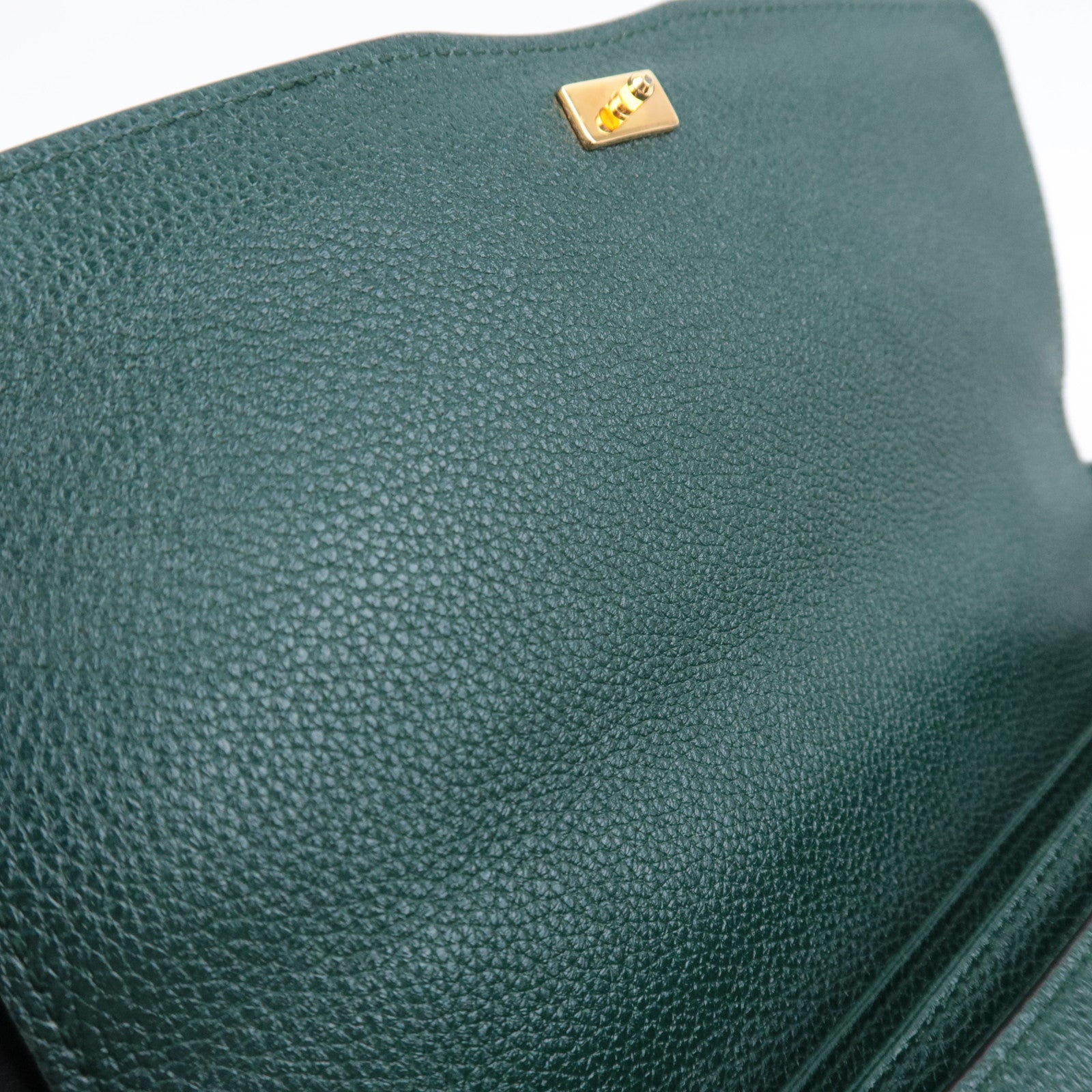 GUCCI Zumi Leather Shoulder Bag Green 576388