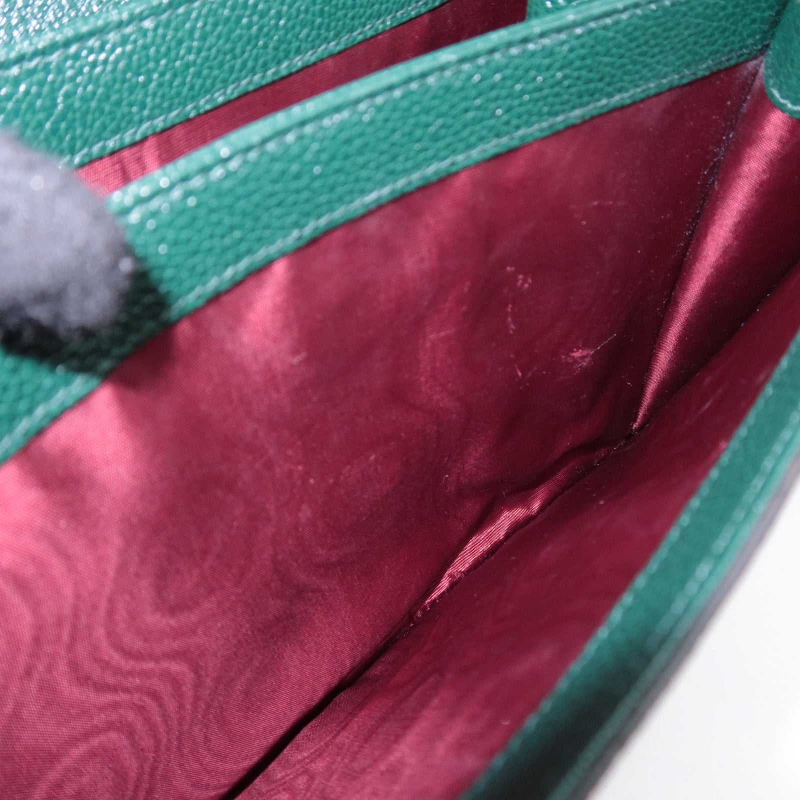 GUCCI Zumi Leather Shoulder Bag Green 576388