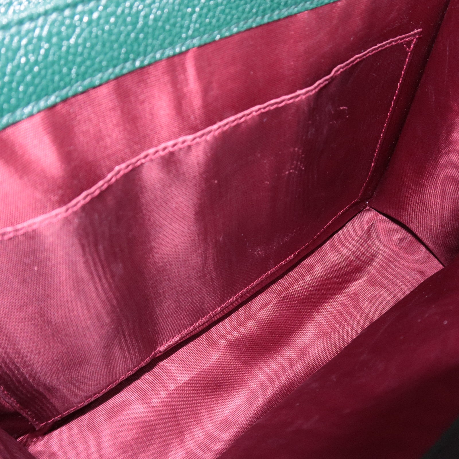GUCCI Zumi Leather Shoulder Bag Green 576388